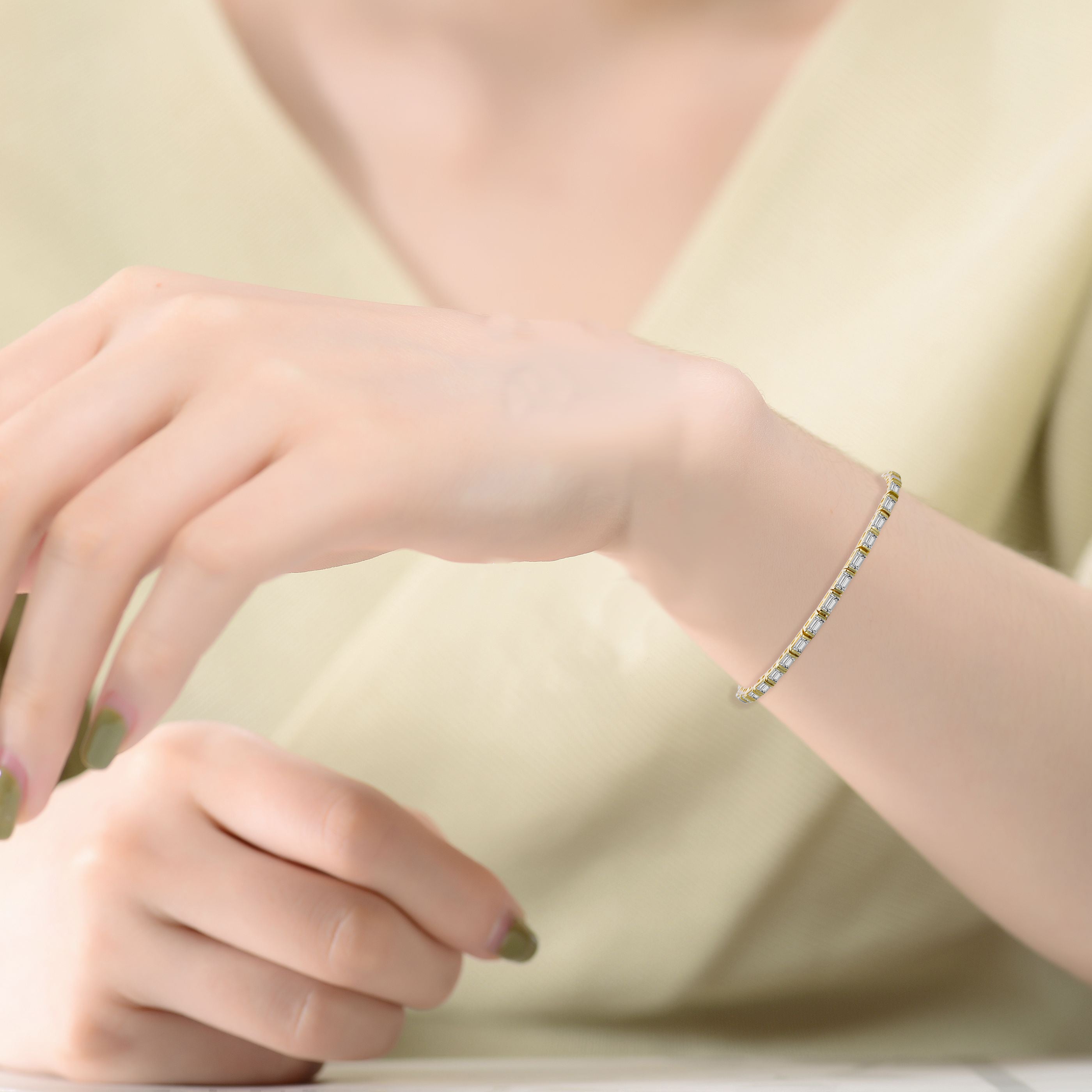 Eloise Couture Baguette Tennis Bracelet GENEVIVE
