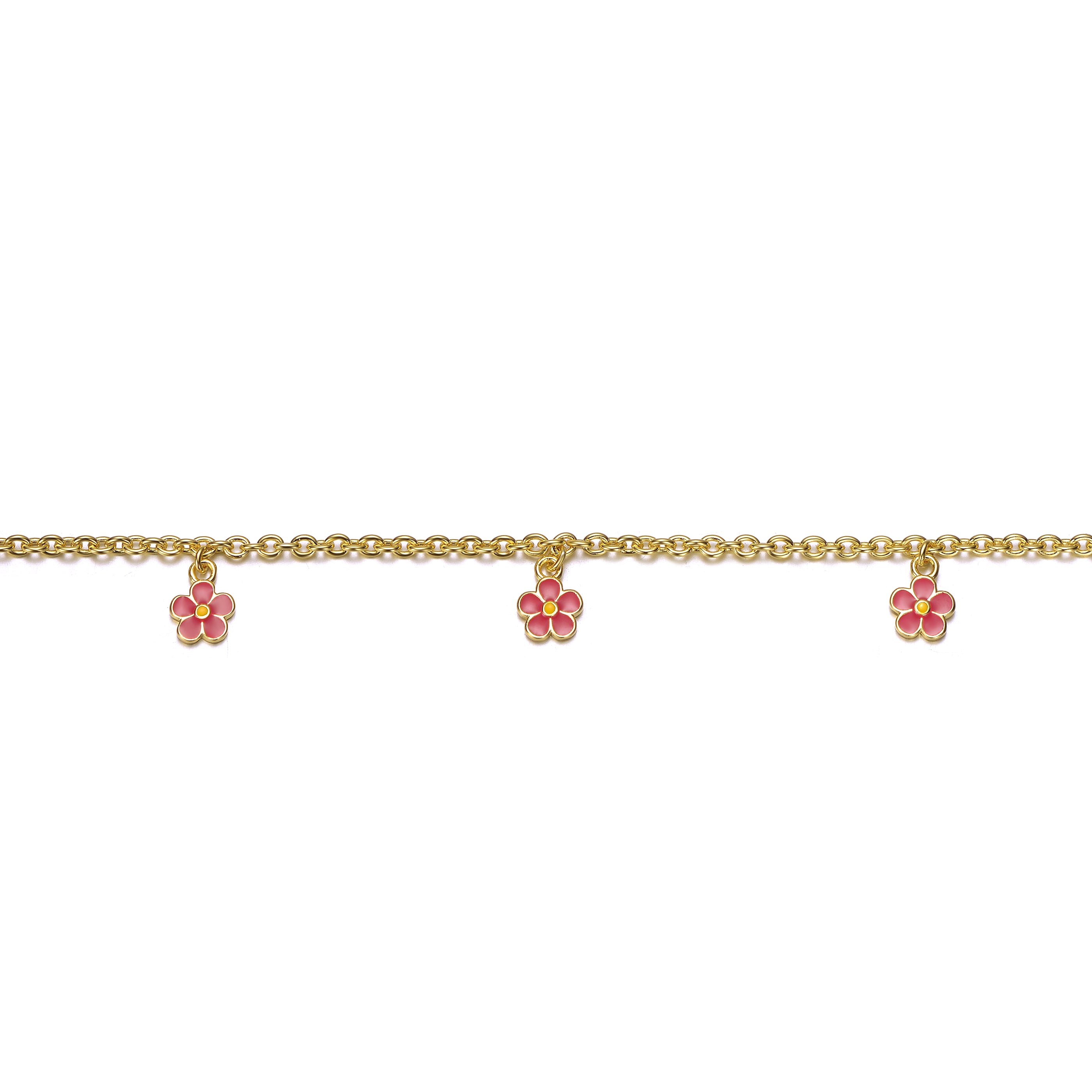 Helene Enamel Daisy Charm Bracelet GENEVIVE