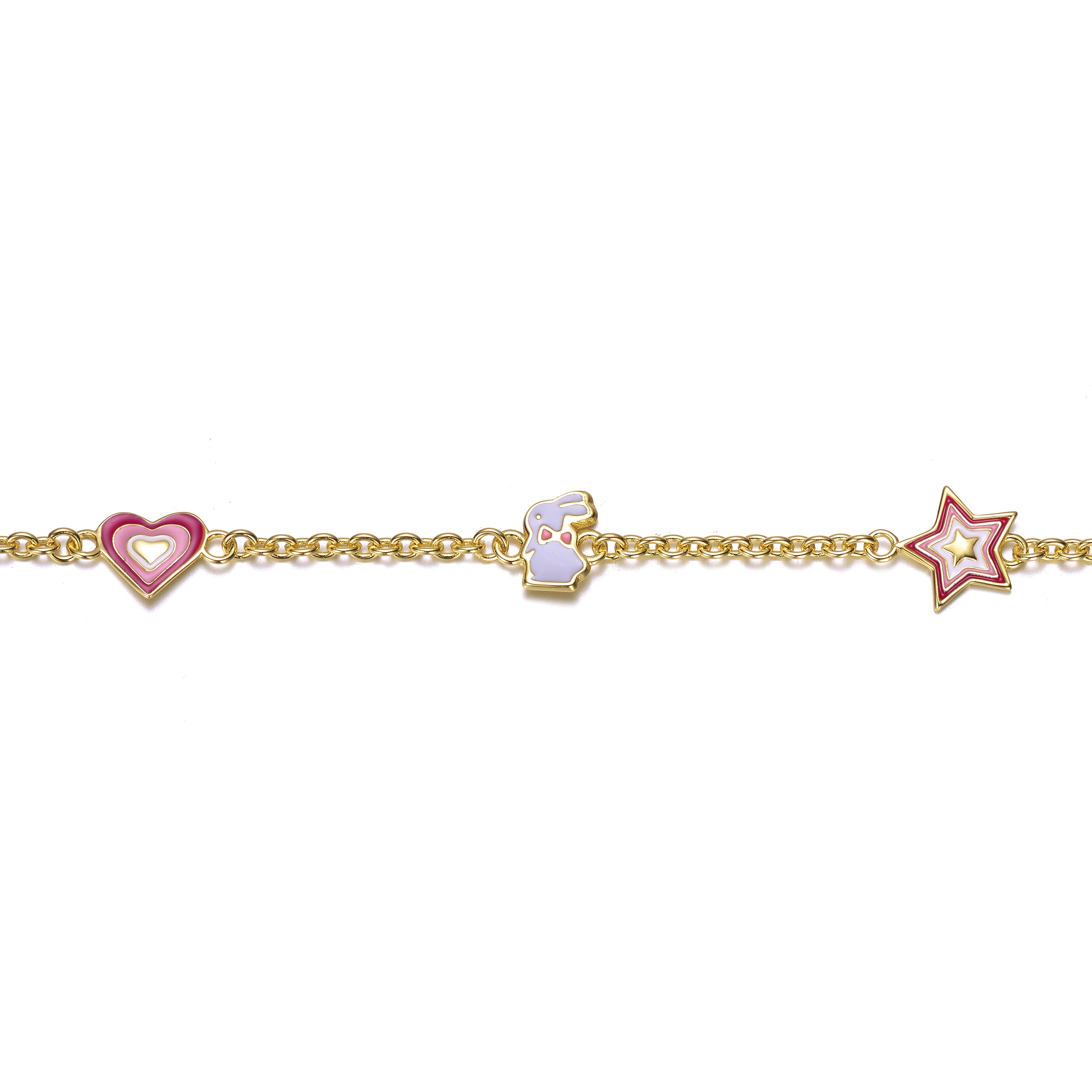 Sabine Heart, Star, and Bunny Charm Bracelet GENEVIVE