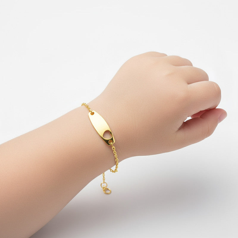 Ariana Minimalist Heart Plate Bracelet Genevive
