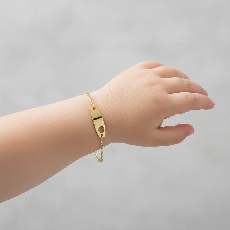 Ariana Minimalist Heart Plate Bracelet Genevive