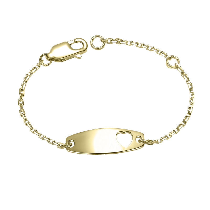 Ariana Minimalist Heart Plate Bracelet Genevive