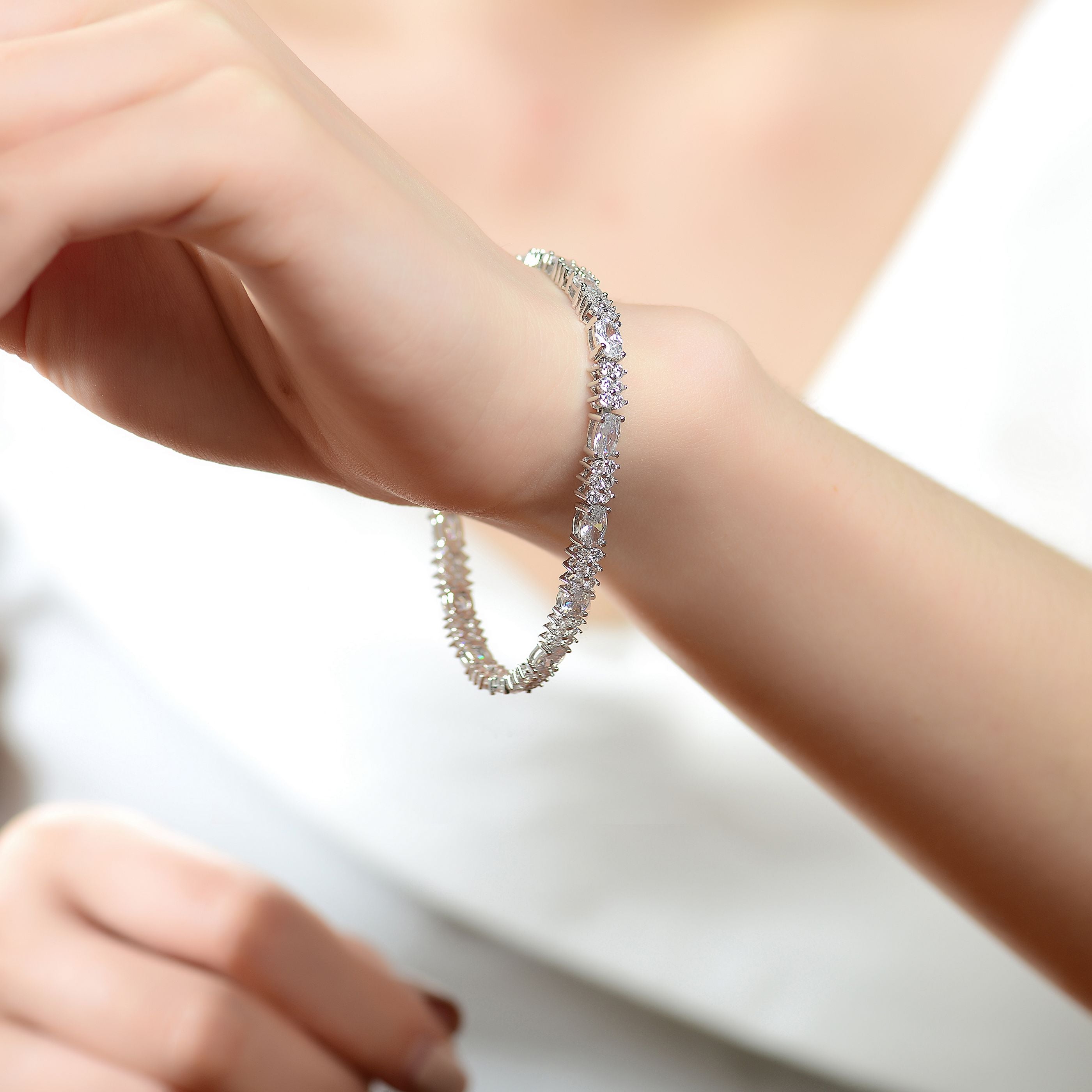 Alsace Silver CZ Bracelet GENEVIVE