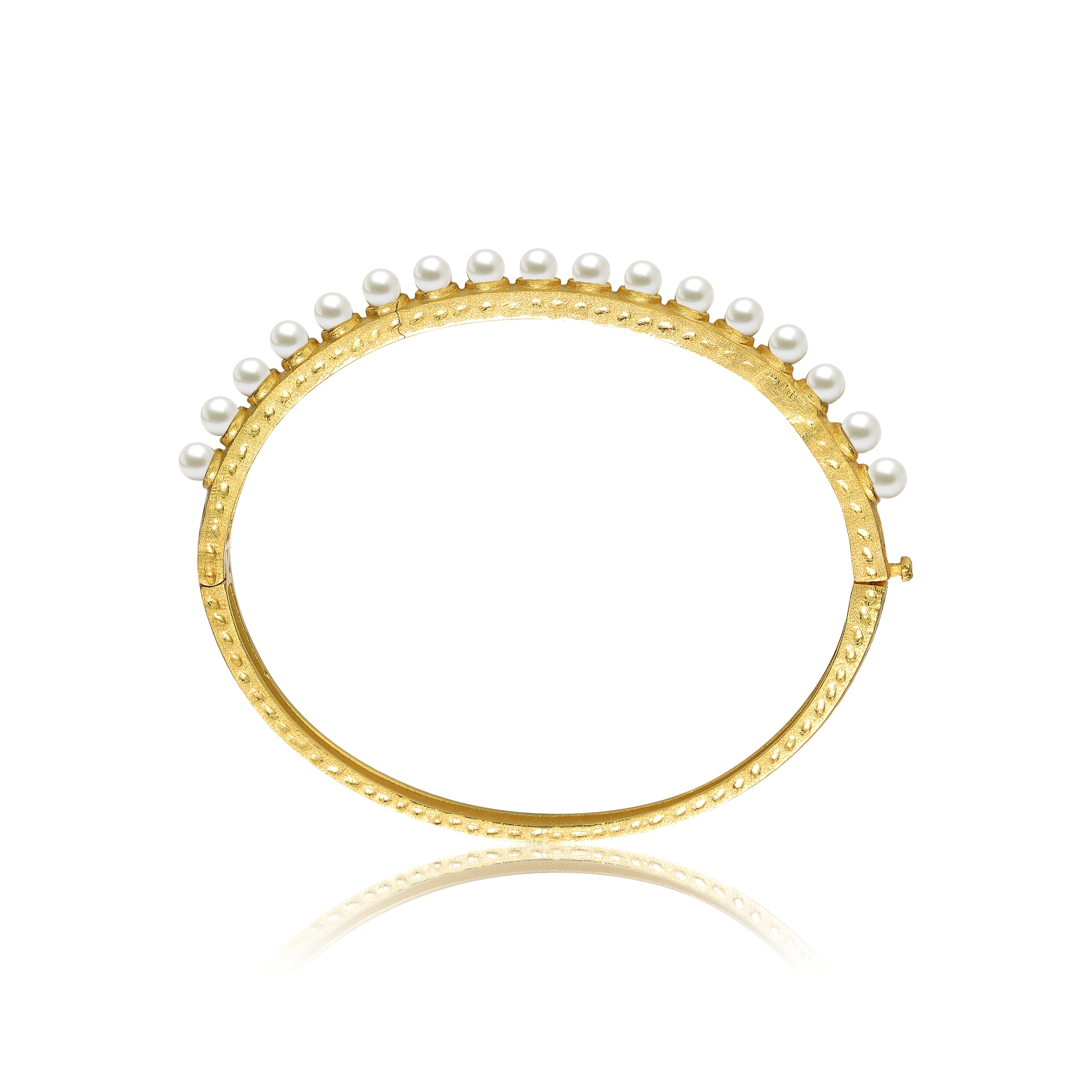 Delphine Couture Pearl Bangle Bracelet GENEVIVE
