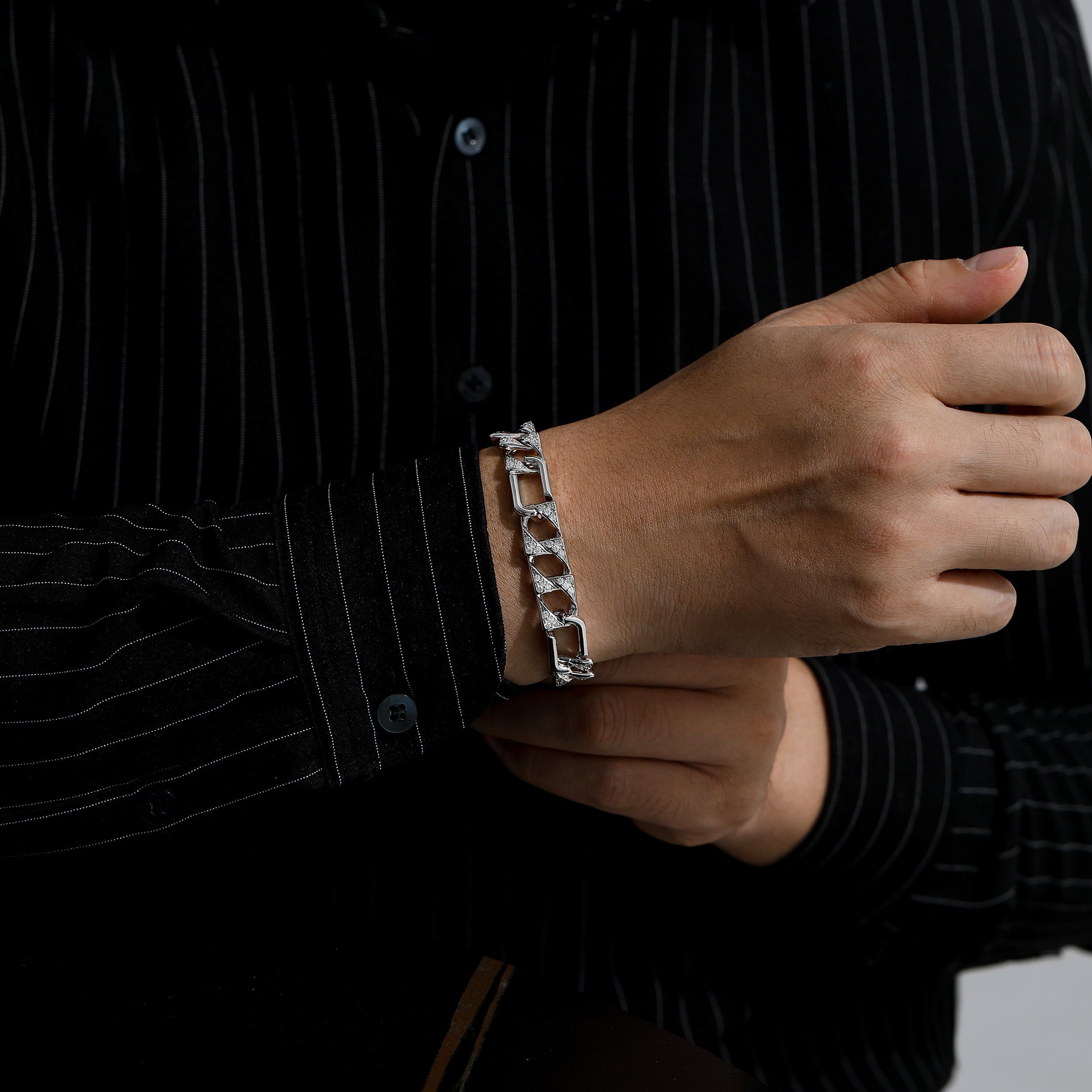 Belleville Chunky Chain Link Statement Bracelet Genevive