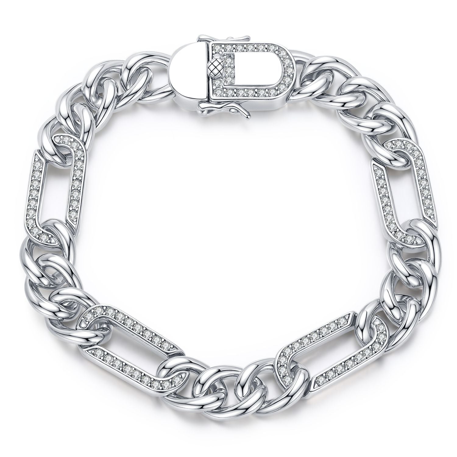 Belleville Chunky Chain Studded Statement Bracelet Genevive