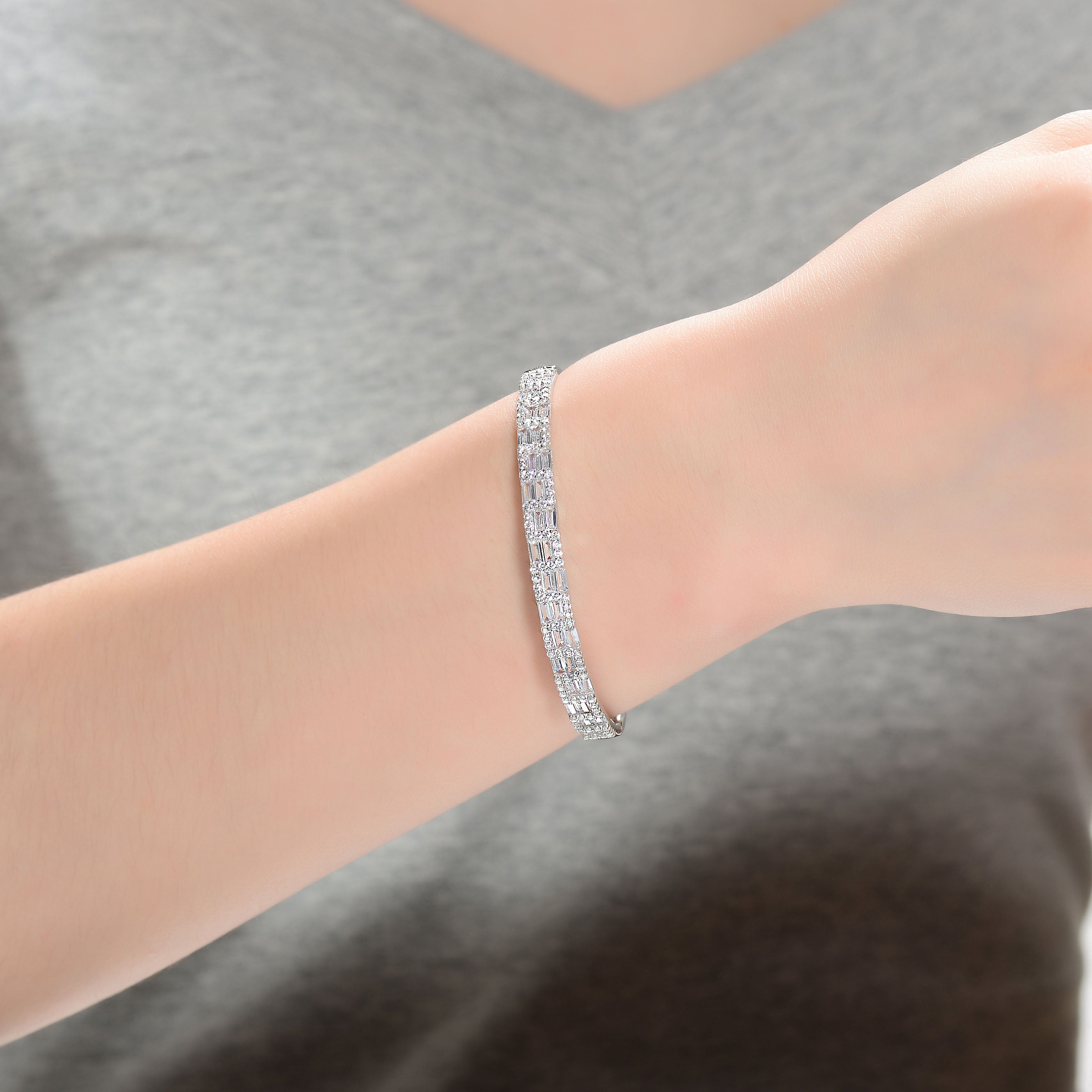 Champery Cluster Arrow Head Tennis Bracelet GENEVIVE