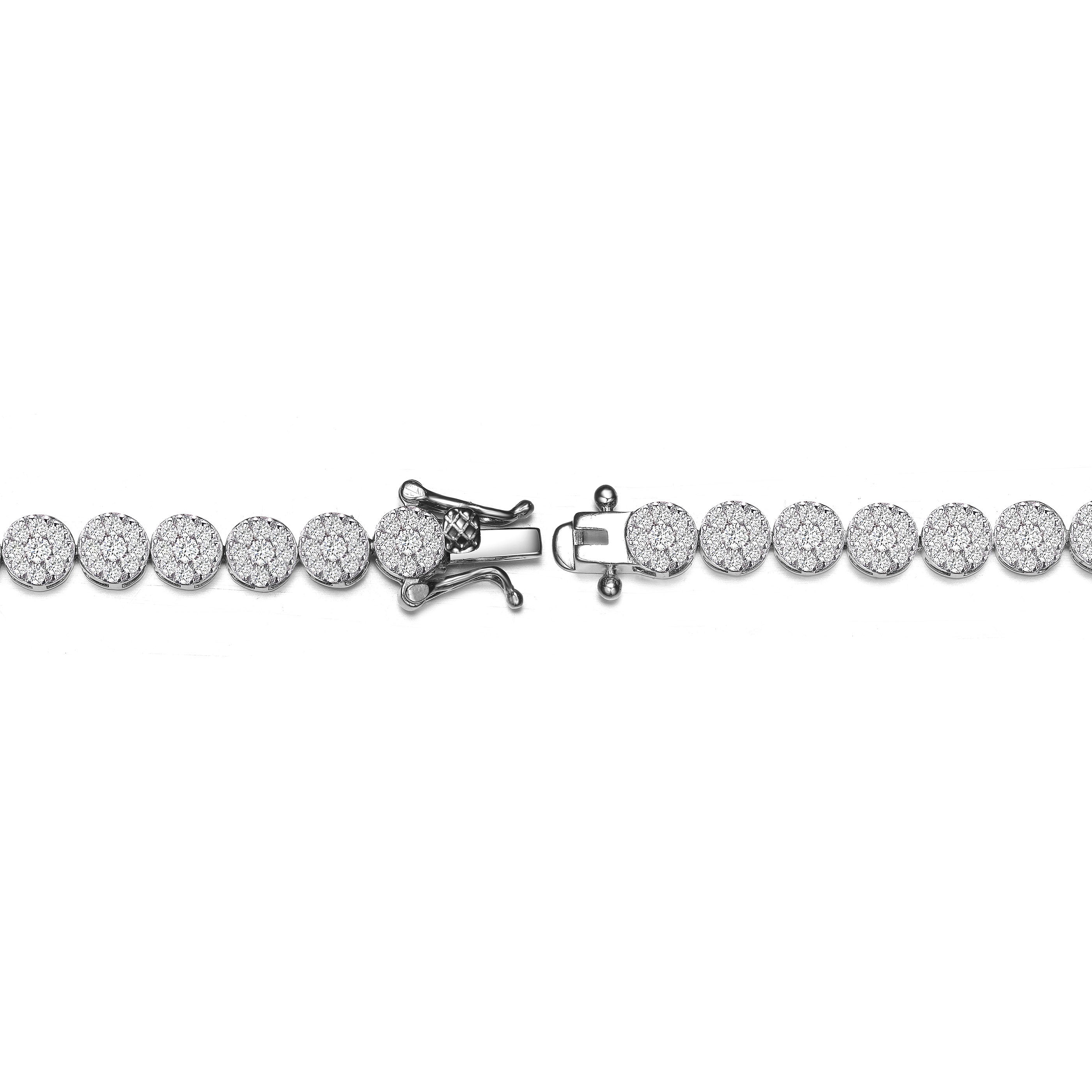 Louise FLower Cluster Tennis Bracelet GENEVIVE