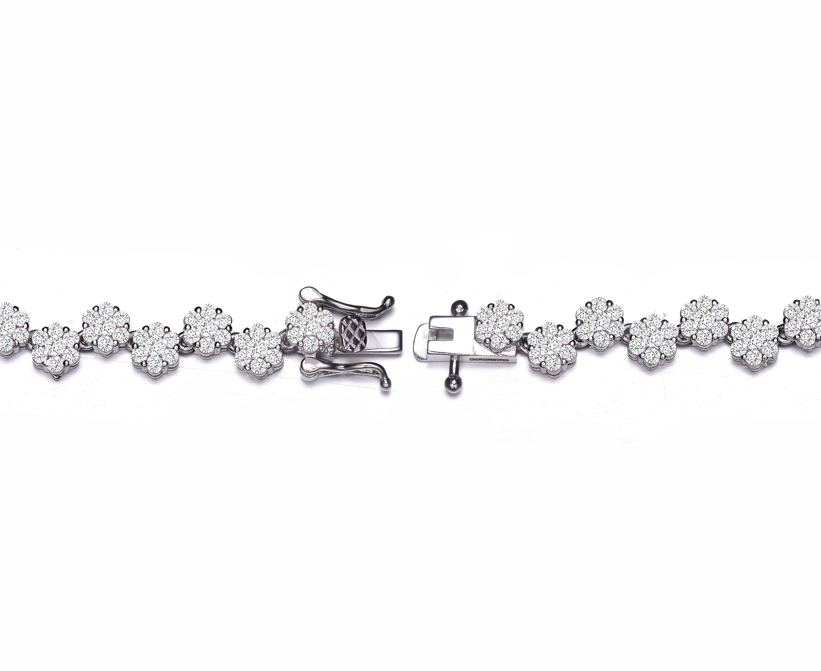 Madeleine Cluster Flower Link Bracelet GENEVIVE