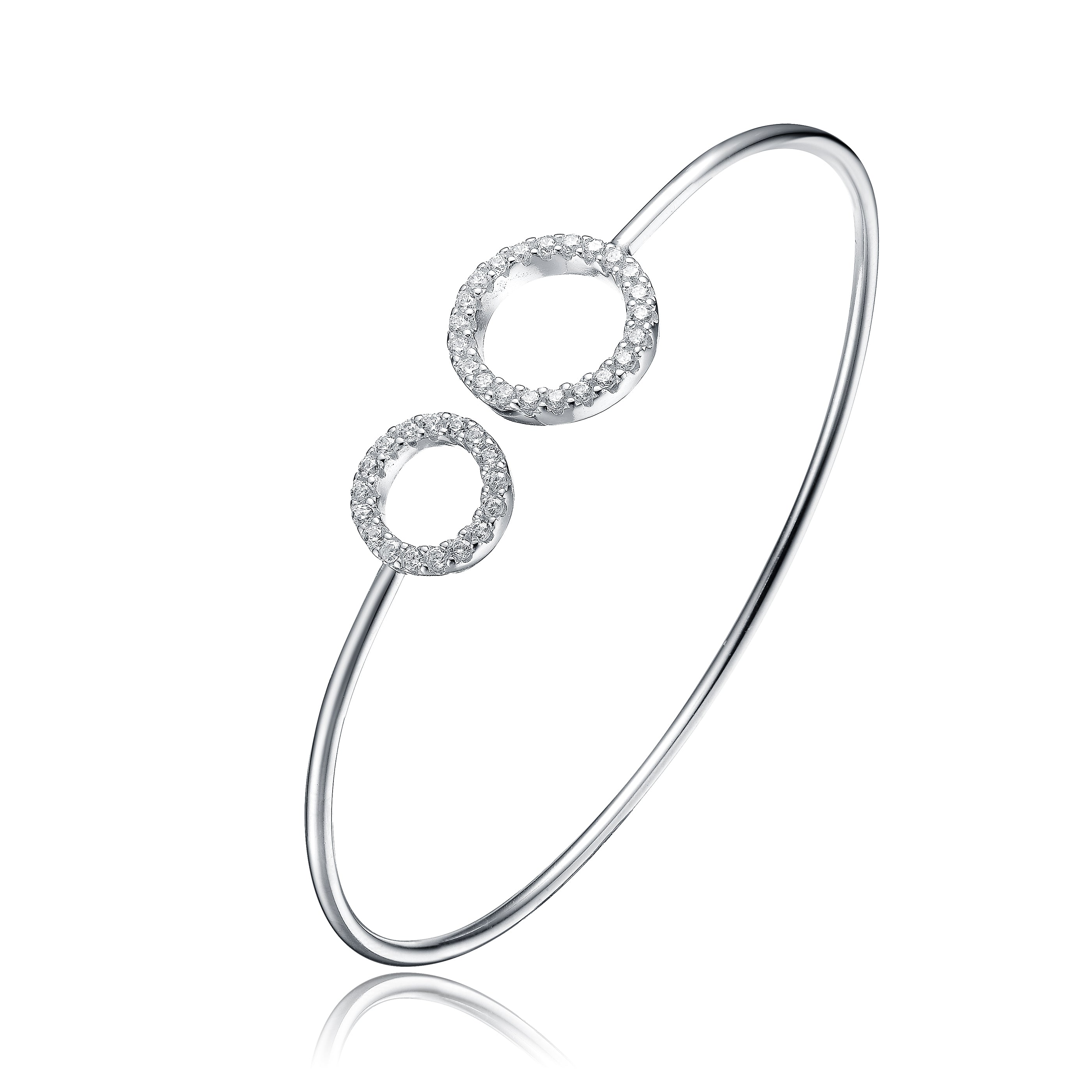 Jeanne Double Circle Bangle Bracelet GENEVIVE