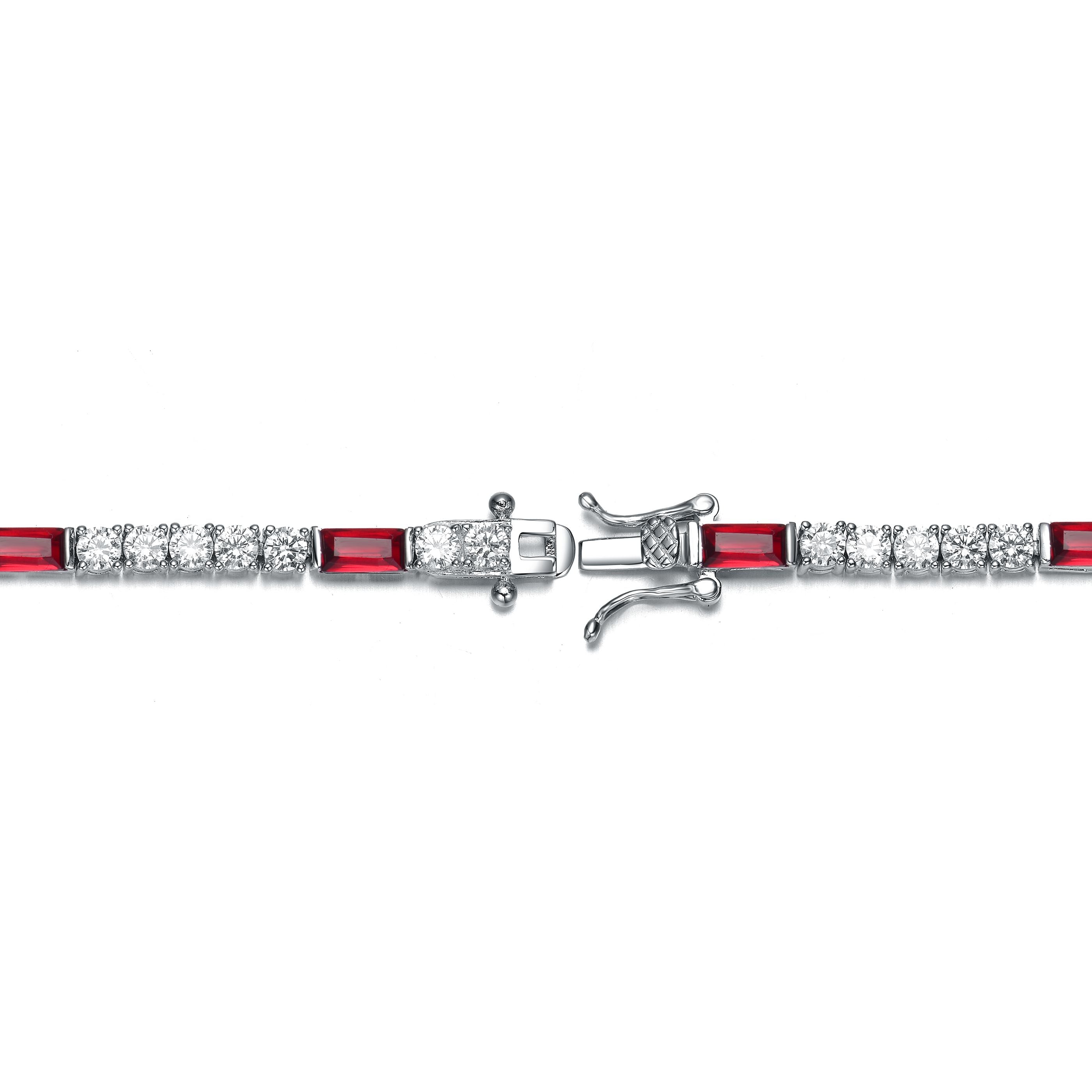 Deco Sapphire Cubic Zirconia Tennis Bracelet GENEVIVE