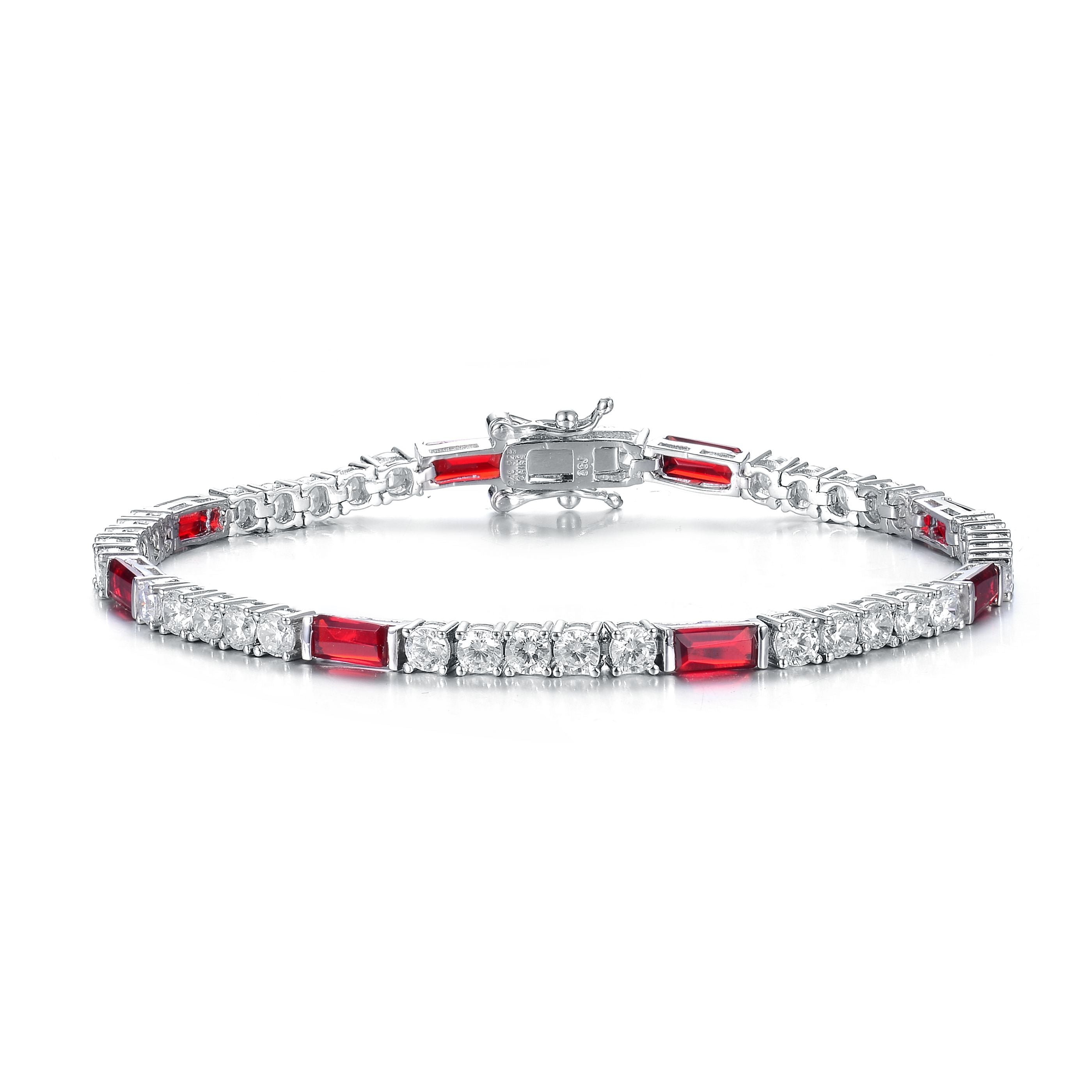 Deco Sapphire Cubic Zirconia Tennis Bracelet GENEVIVE