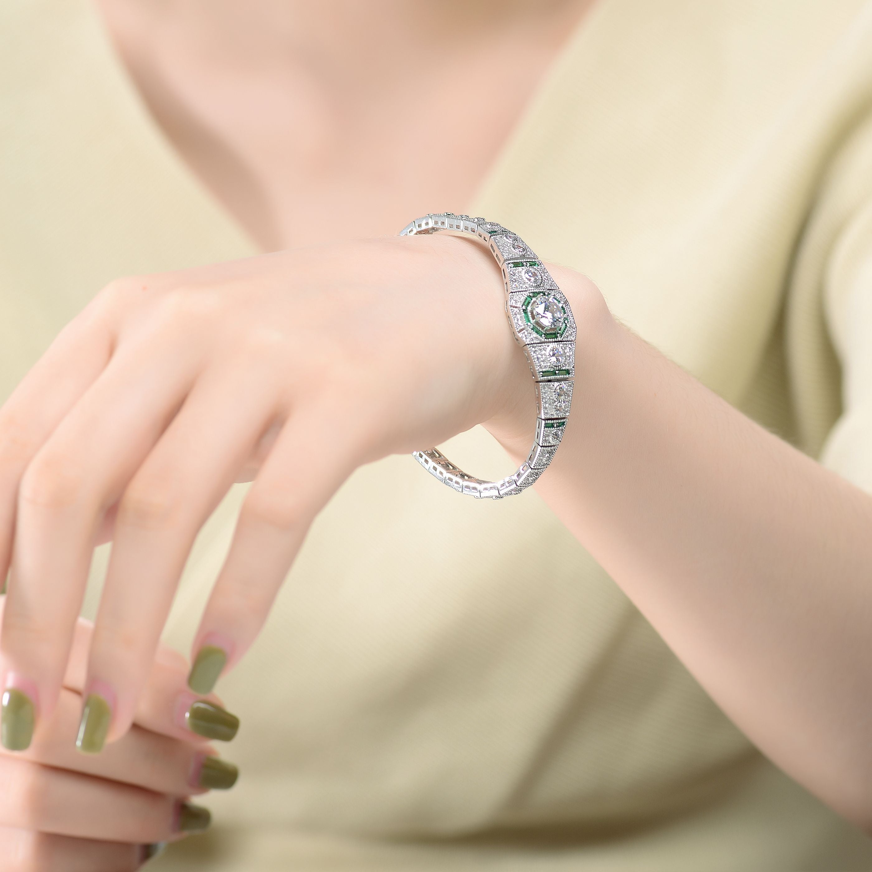 Déco Baguette Link Bracelet GENEVIVE