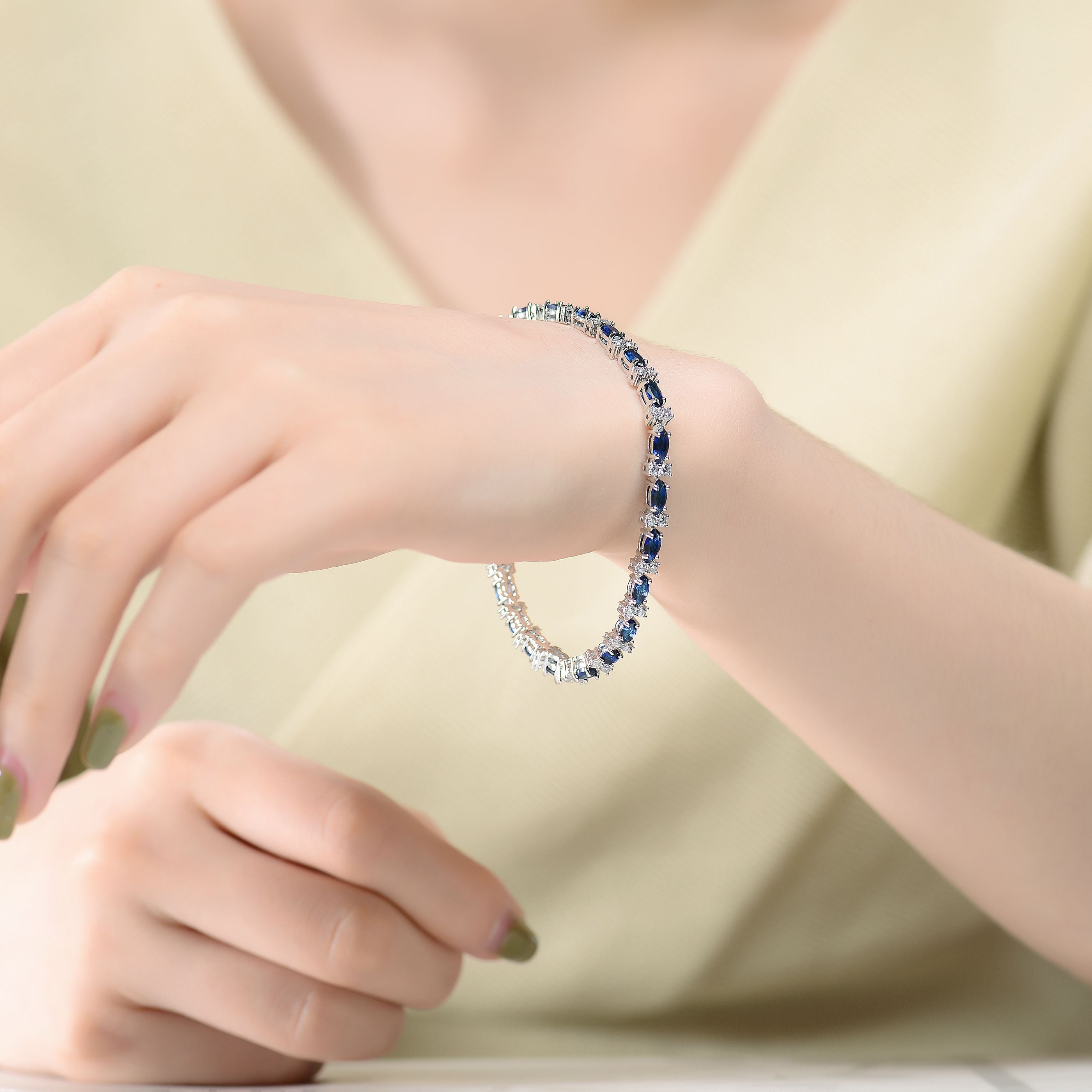 Noelle Green Tennis Bracelet GENEVIVE