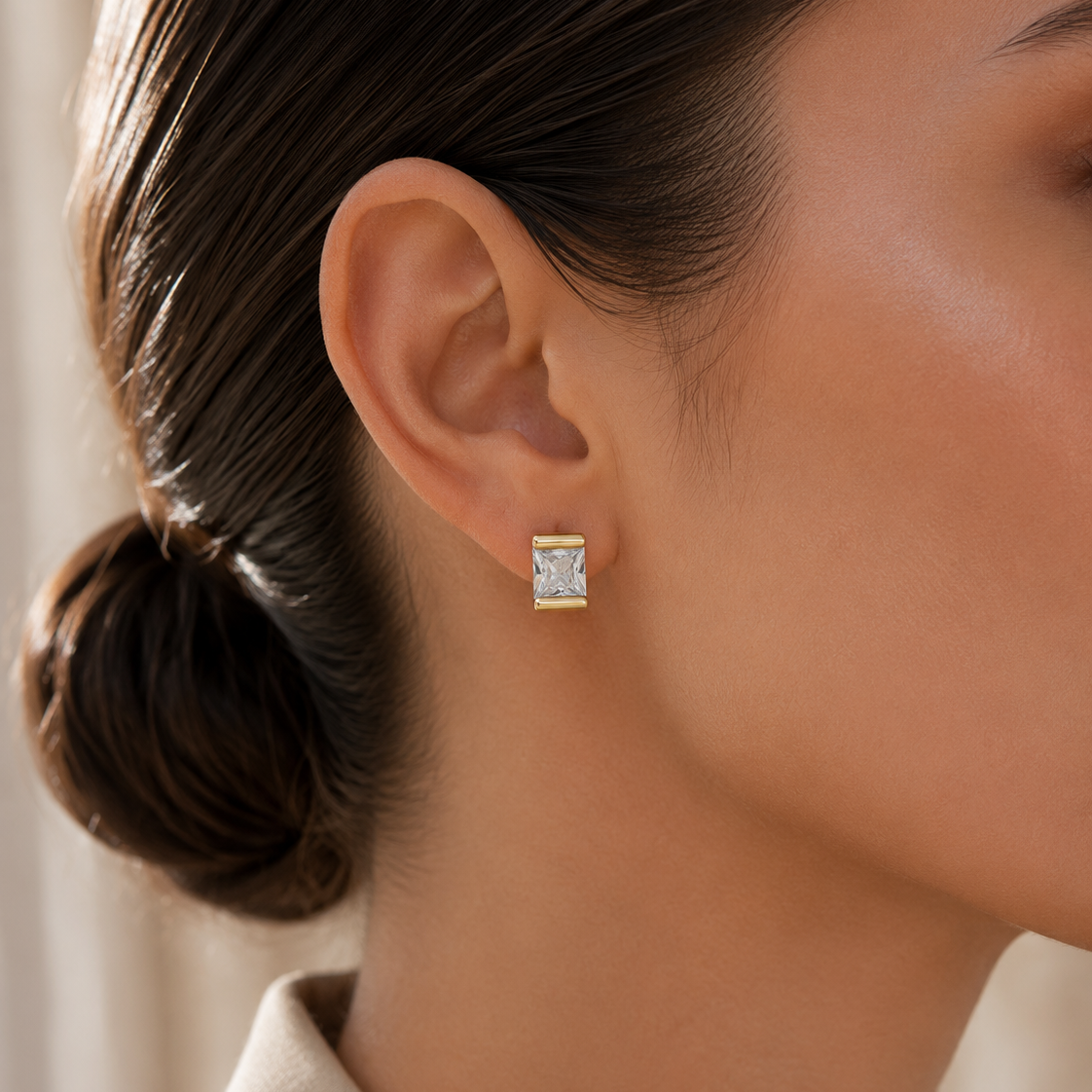 Cannes Ligne Zirconia Earrings GENEVIVE