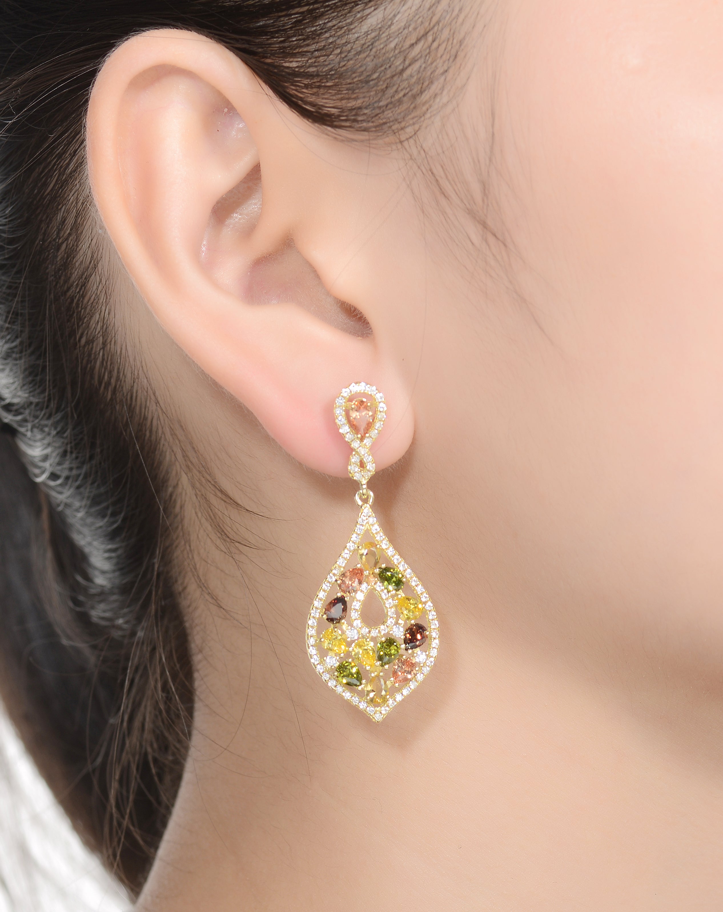 Caroline Zirconia Accent Dangle Earrings GENEVIVE