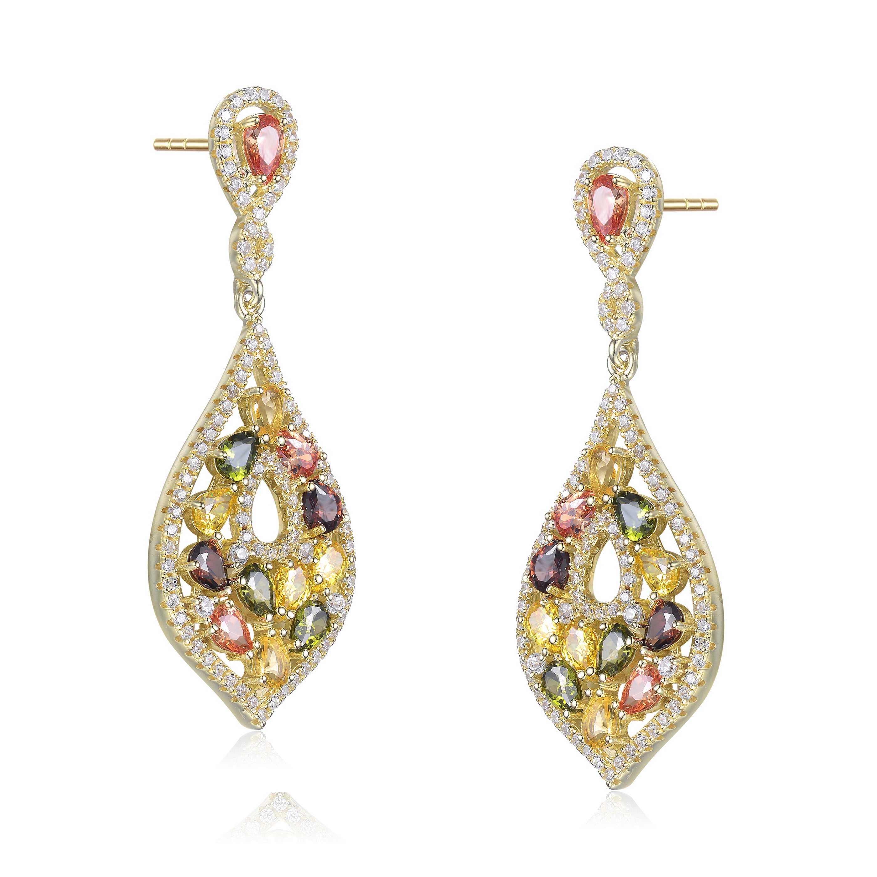 Caroline Zirconia Accent Dangle Earrings GENEVIVE
