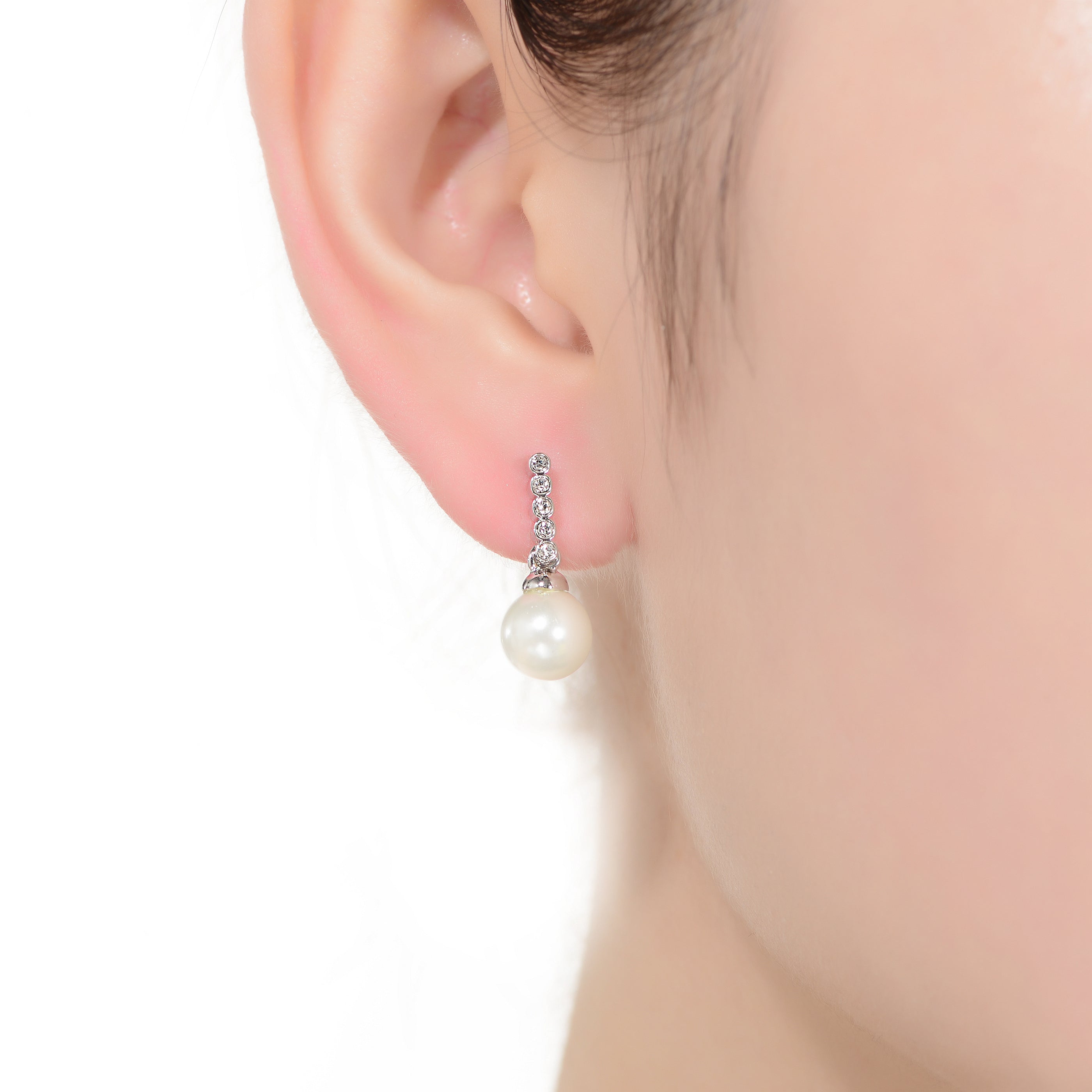 Delphine Pearl Round Drop Limited Edition Earrings GENEVIVE