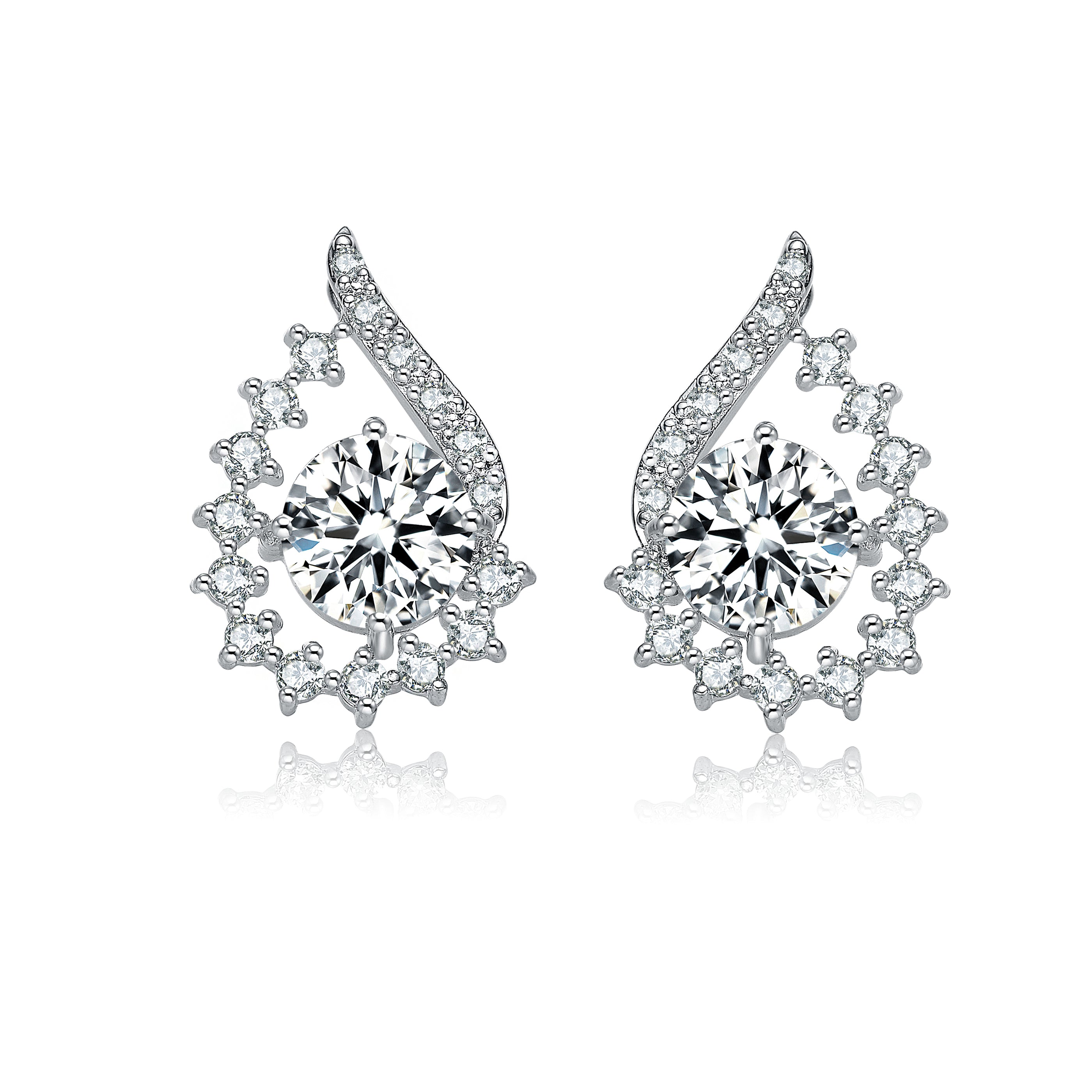 Constance Dual Teardrop Stud Earrings GENEVIVE
