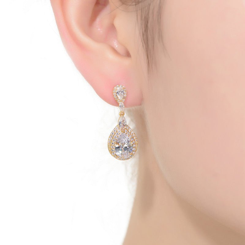 Constance Teardrop Link Earrings GENEVIVE