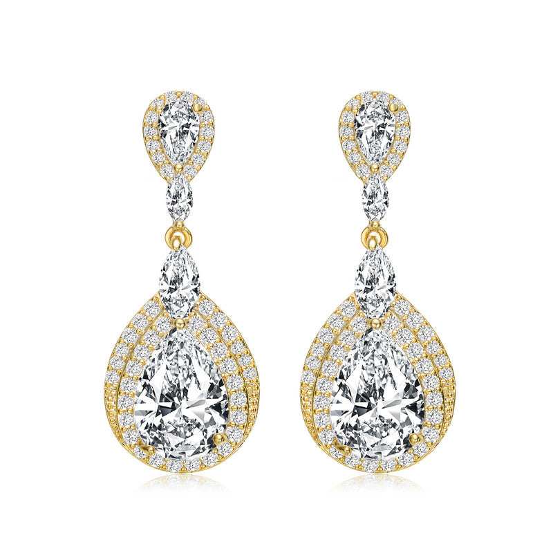 Constance Teardrop Link Earrings GENEVIVE