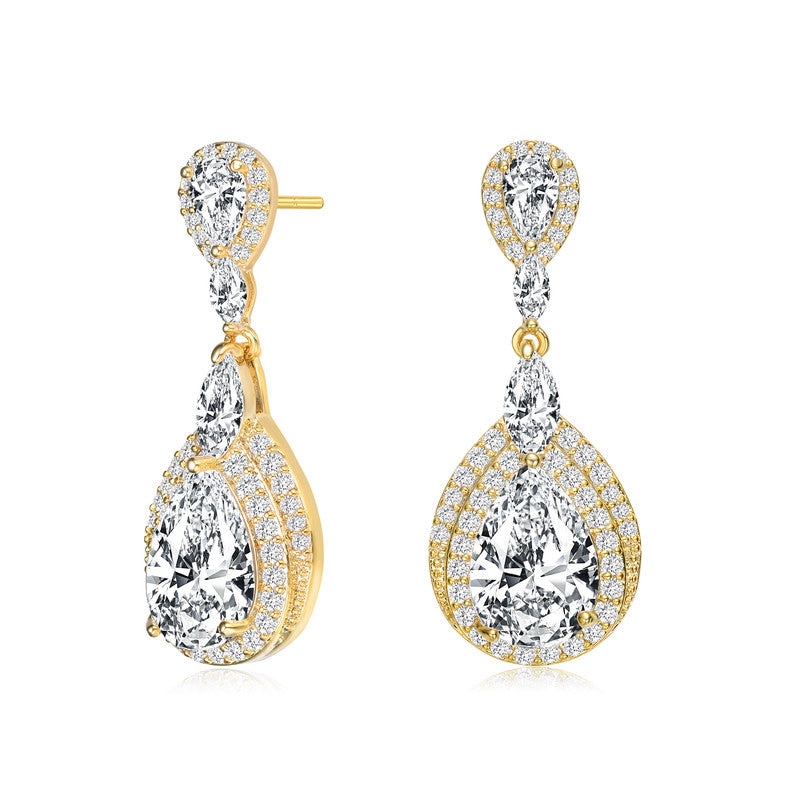 Constance Teardrop Link Earrings GENEVIVE