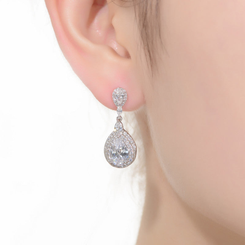 Constance Teardrop Link Earrings GENEVIVE