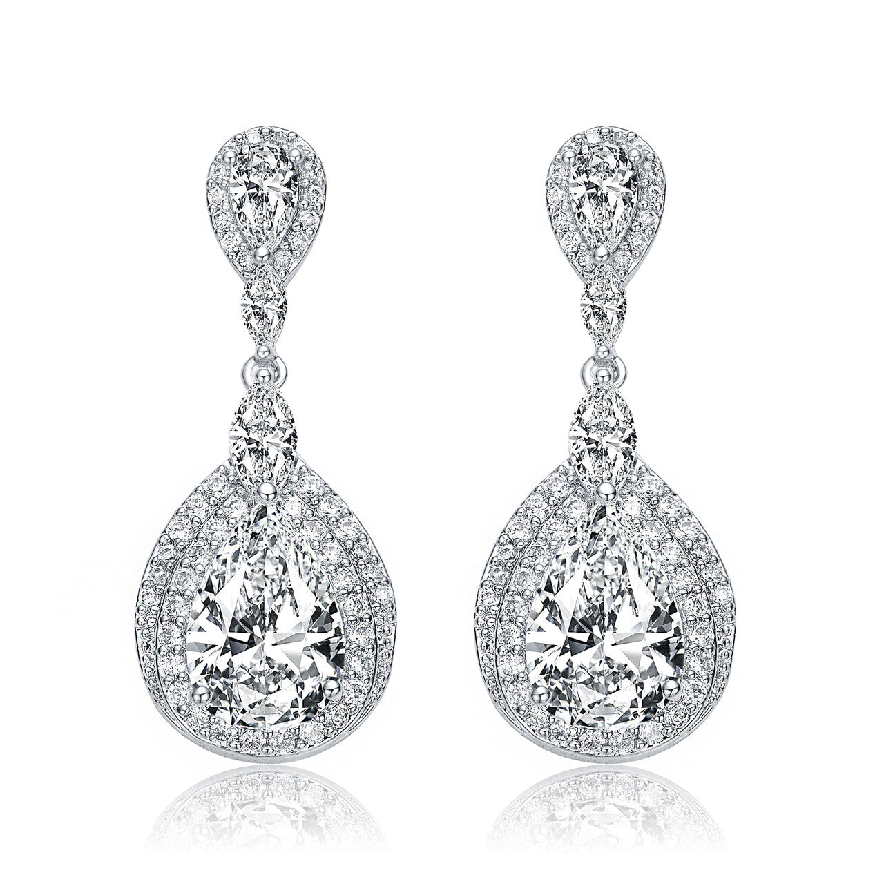 Constance Teardrop Link Earrings GENEVIVE