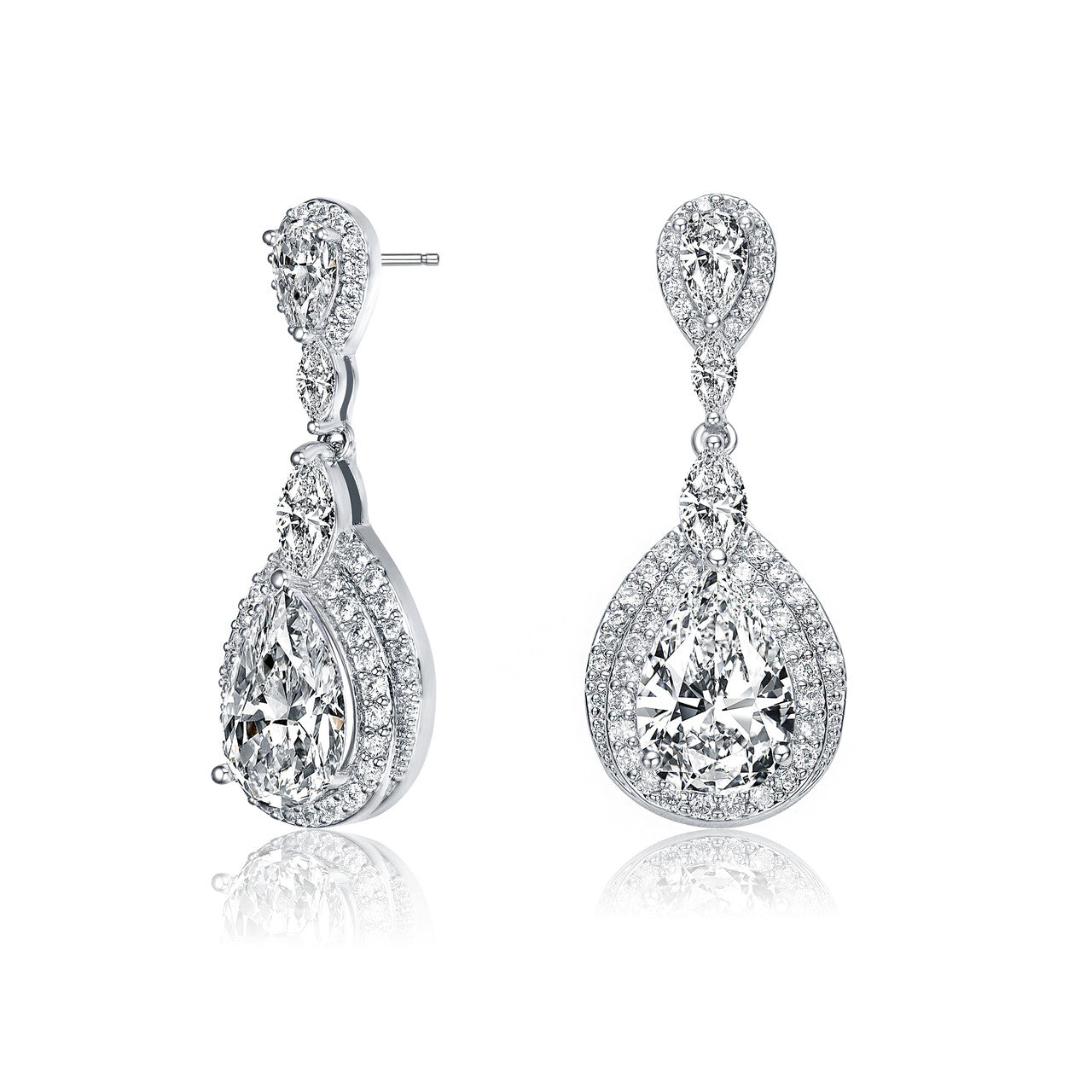 Constance Teardrop Link Earrings GENEVIVE