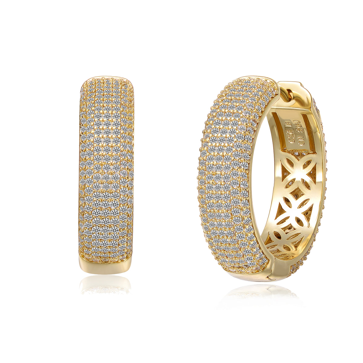 ◆STONEHENgE◆ Love Duet 14K Earrings SA25A46N StoneHenge Love Duet 14K Earrings B9029 Cubic Zirconia 14K
