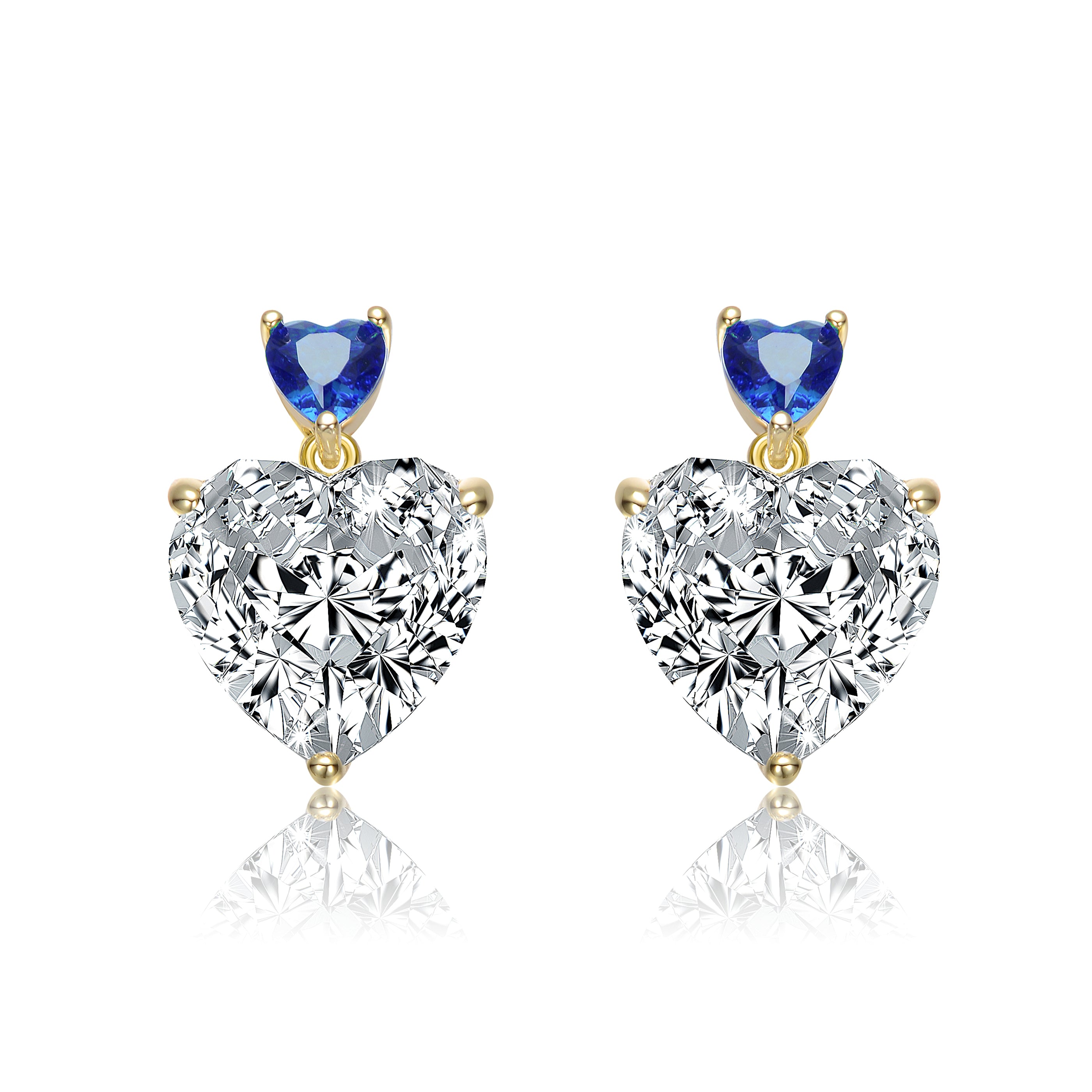 Manon Double Heart Stud Earrings GENEVIVE