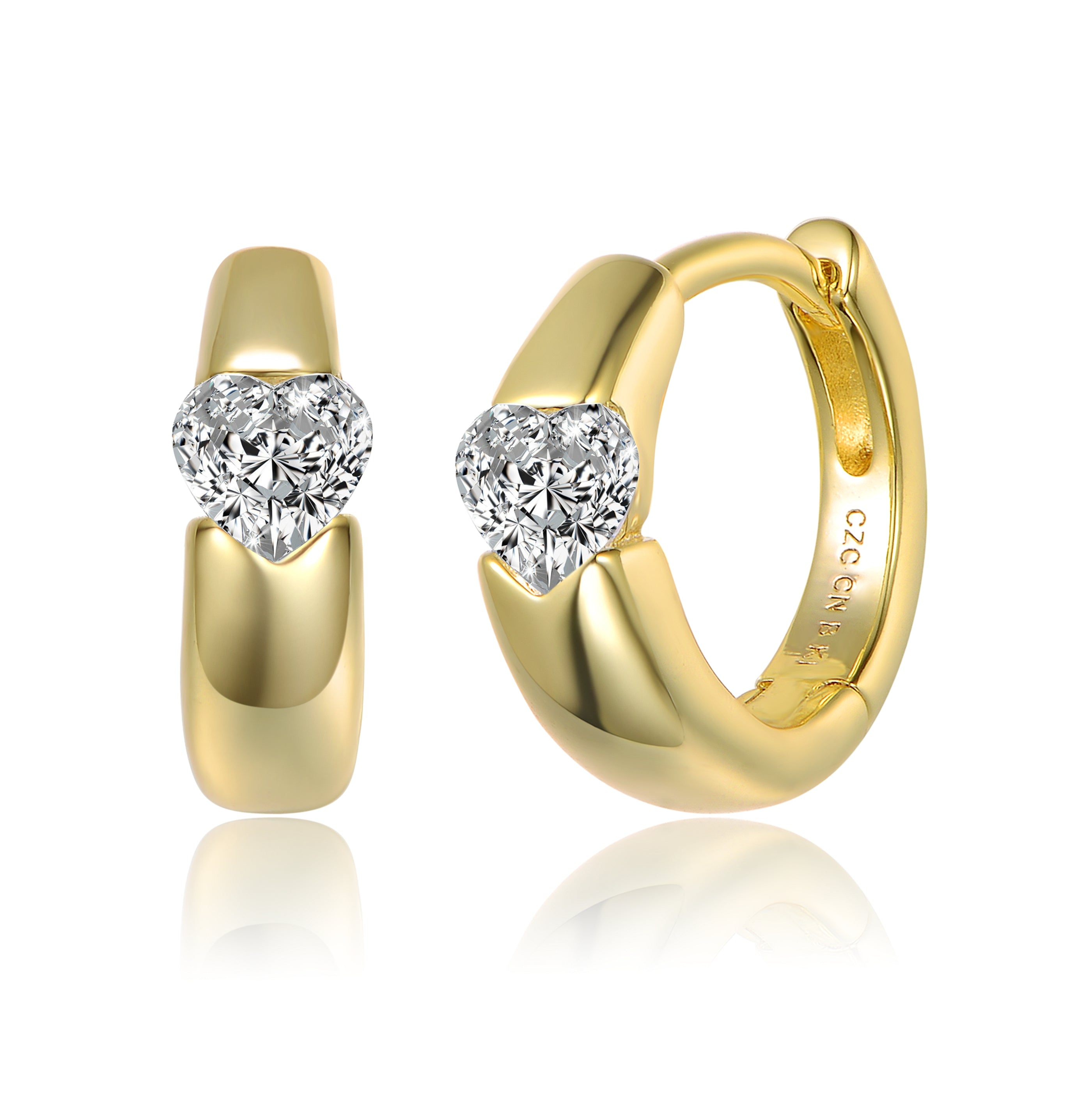 Pauline Heart Hoop Earrings GENEVIVE
