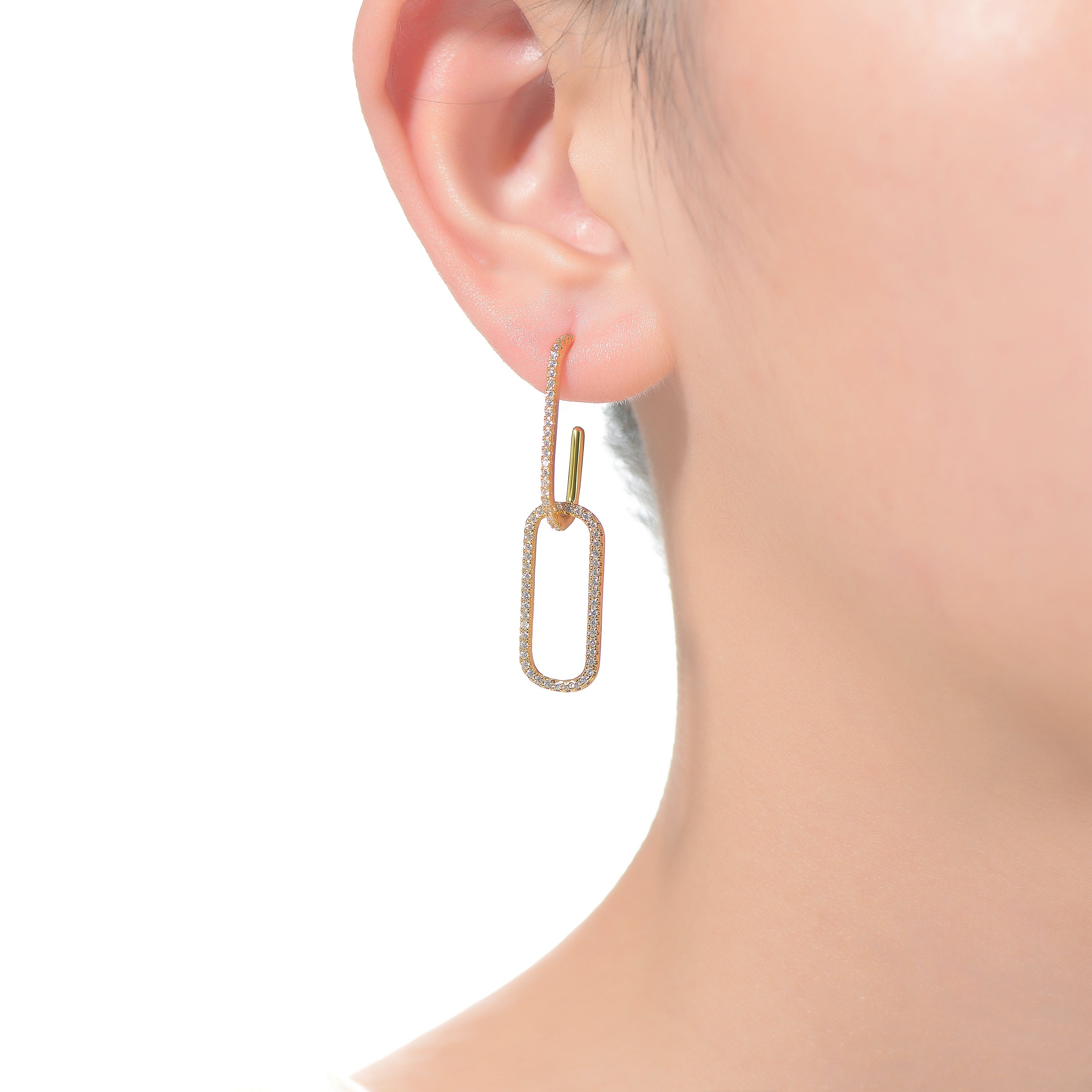Vilette Dual Link Dainty Earrings GENEVIVE