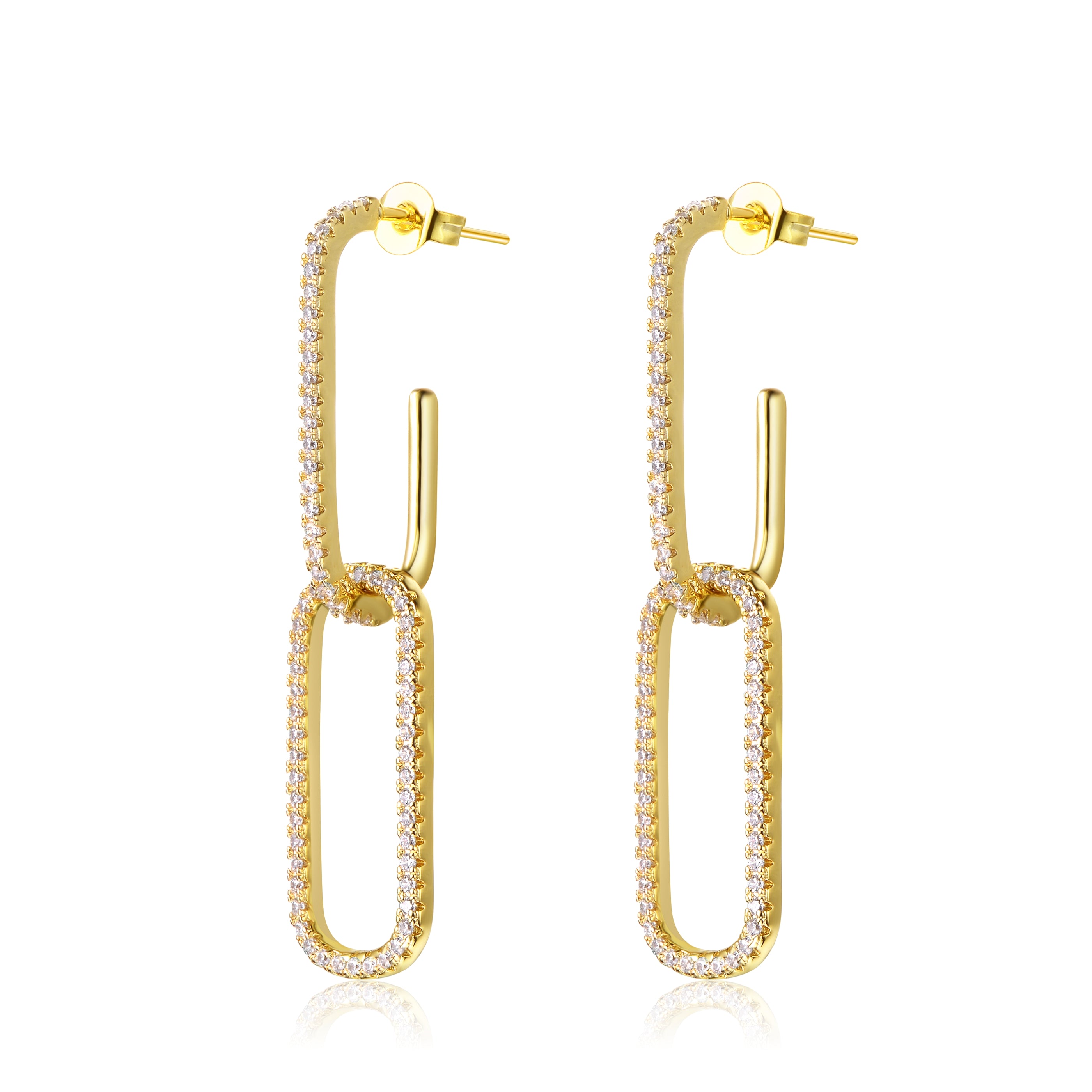 Vilette Dual Link Dainty Earrings GENEVIVE