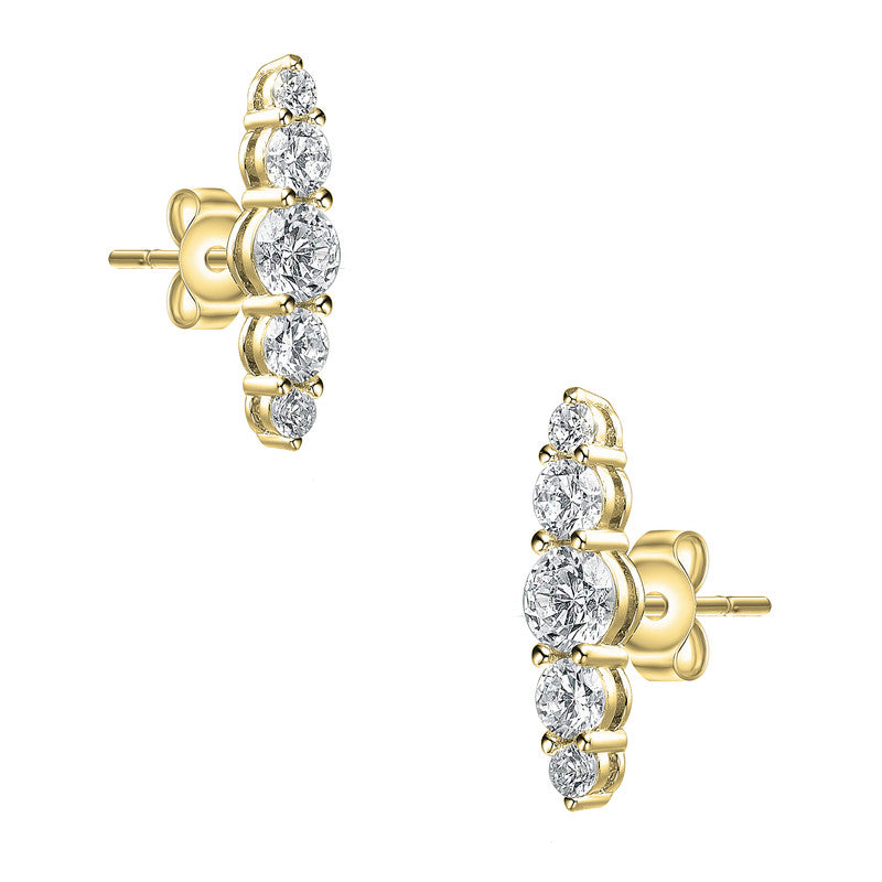 Elena Five-Stone Journey Stud Earrings Genevive