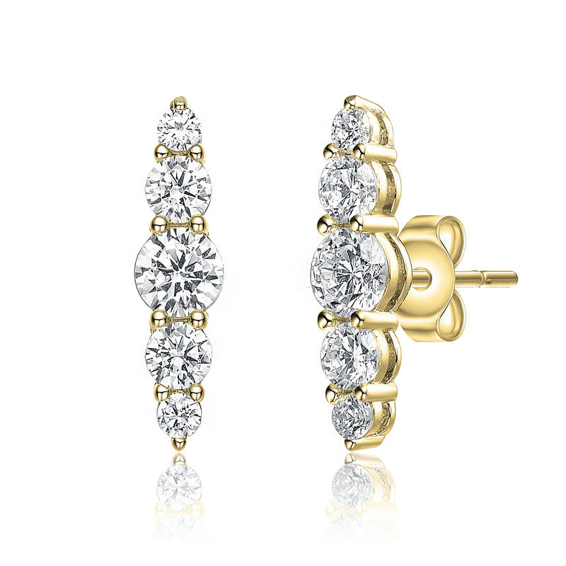 Elena Five-Stone Journey Stud Earrings Genevive