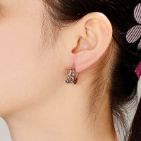 Renee Coffee Hoop Earrings GENEVIVE