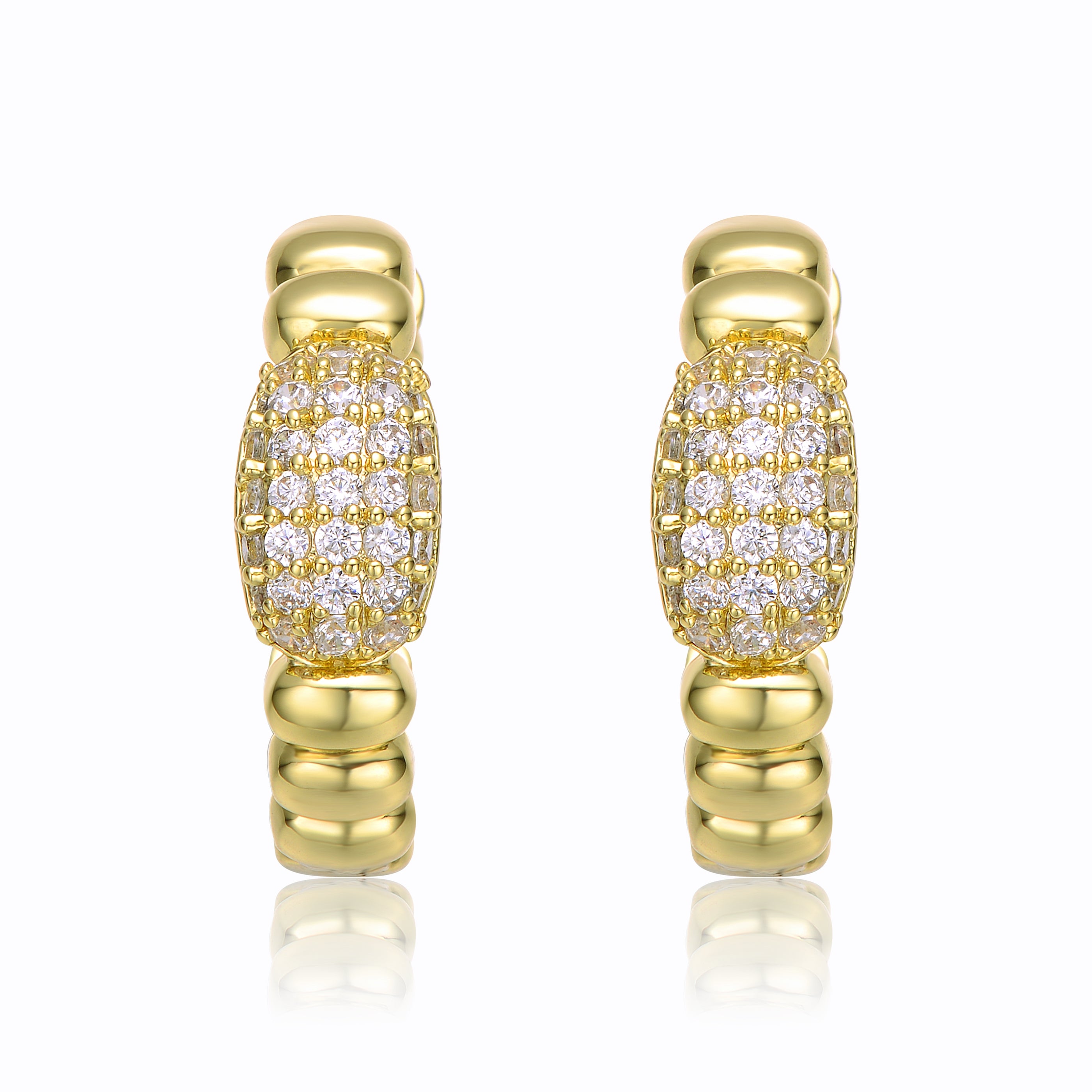Henriette Scalloped Huggie Hoop Earrings GENEVIVE
