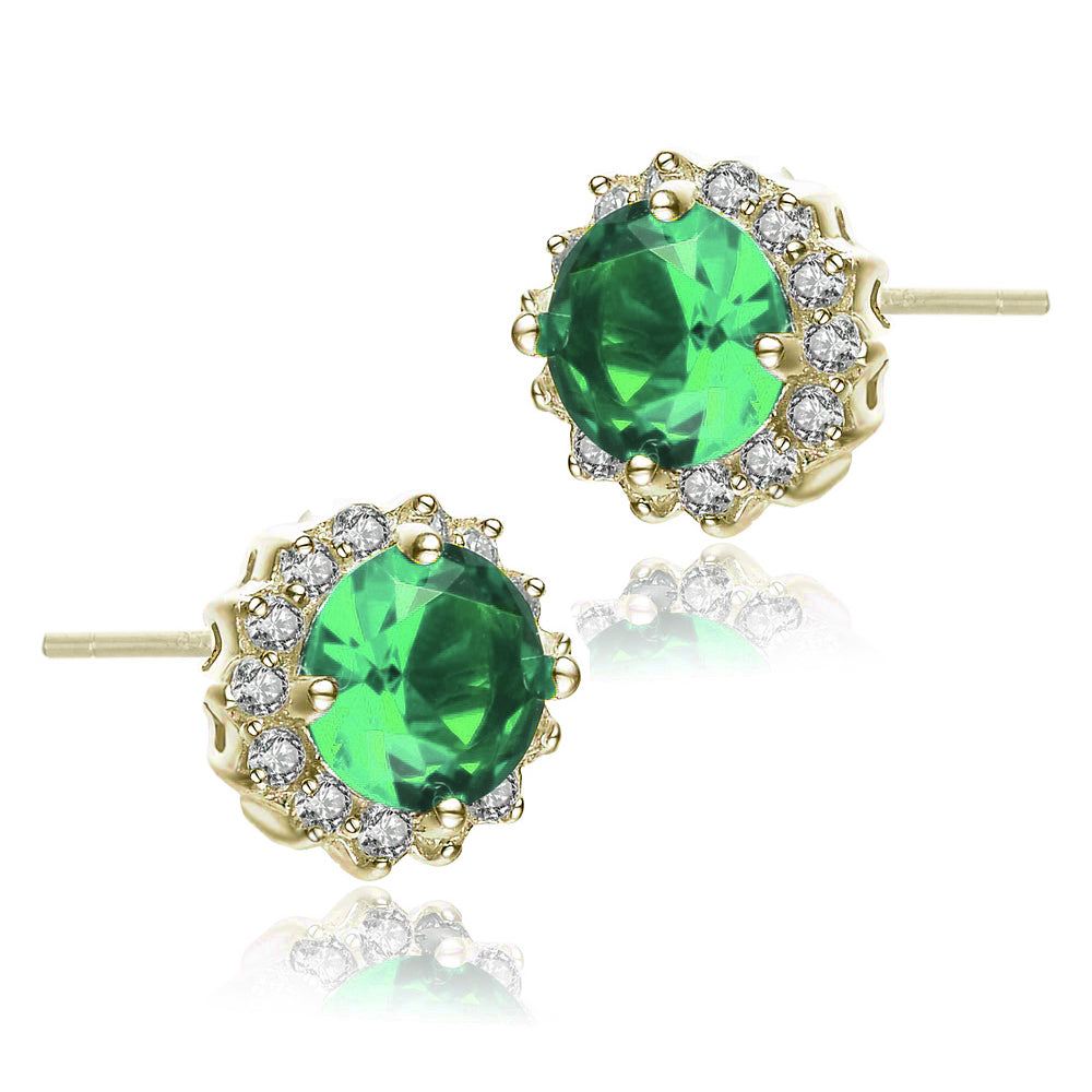 Valerie Solitaire Button Stud Classic Earrings GENEVIVE