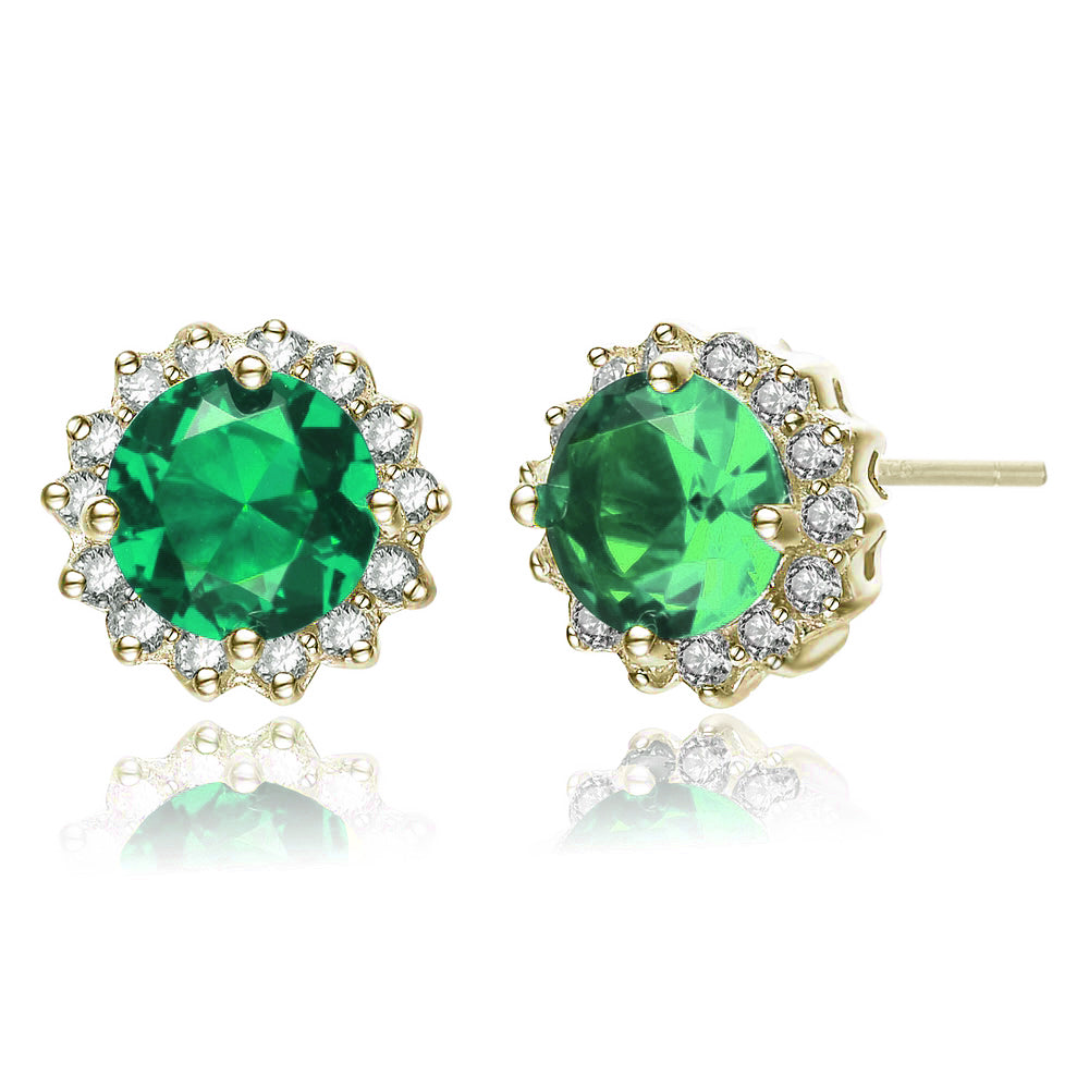 Valerie Solitaire Button Stud Classic Earrings GENEVIVE
