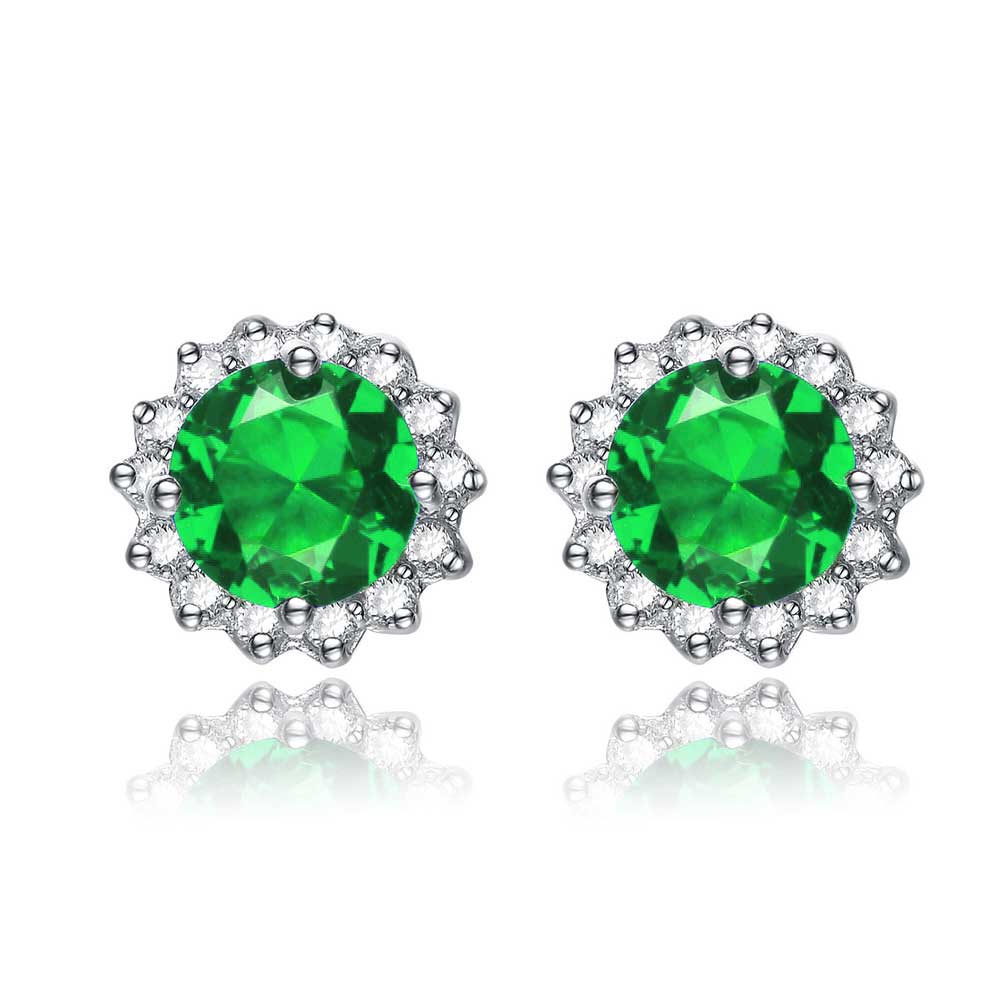 Valerie Solitaire Button Stud Classic Earrings GENEVIVE