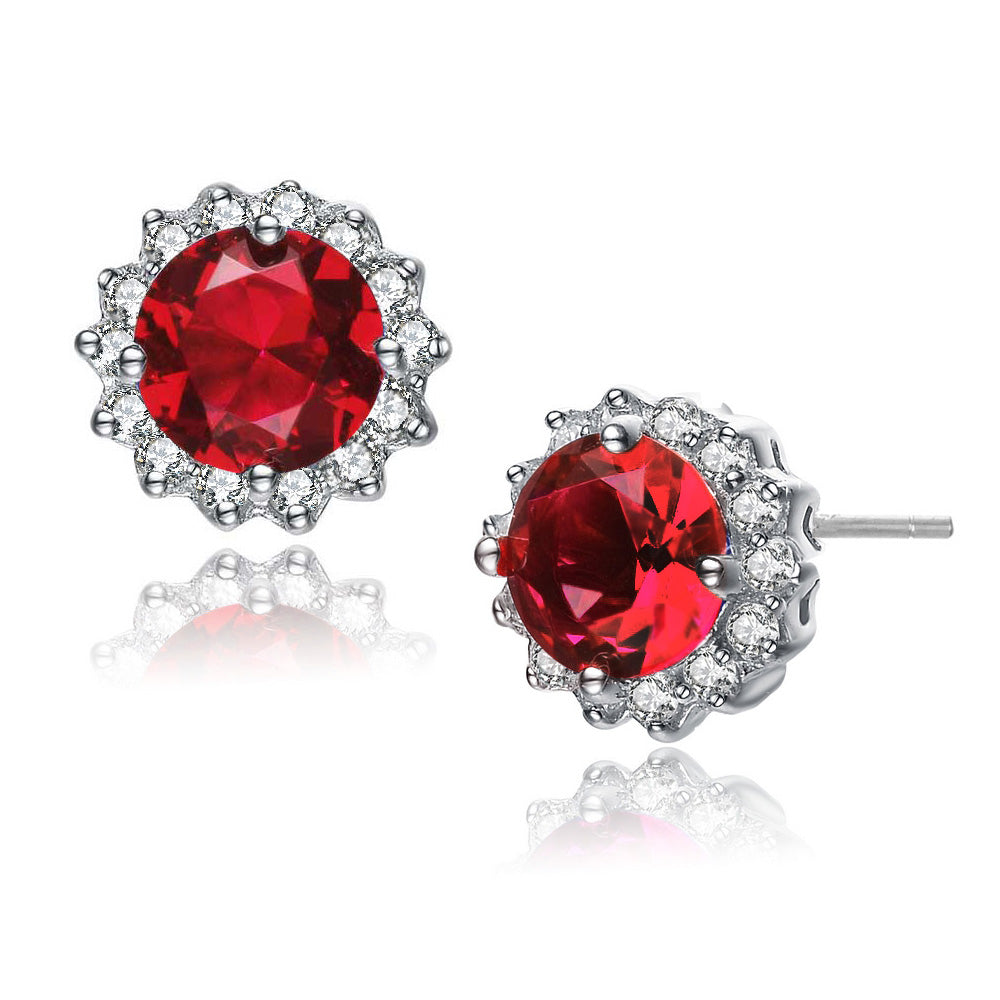 Valerie Solitaire Button Stud Classic Earrings GENEVIVE