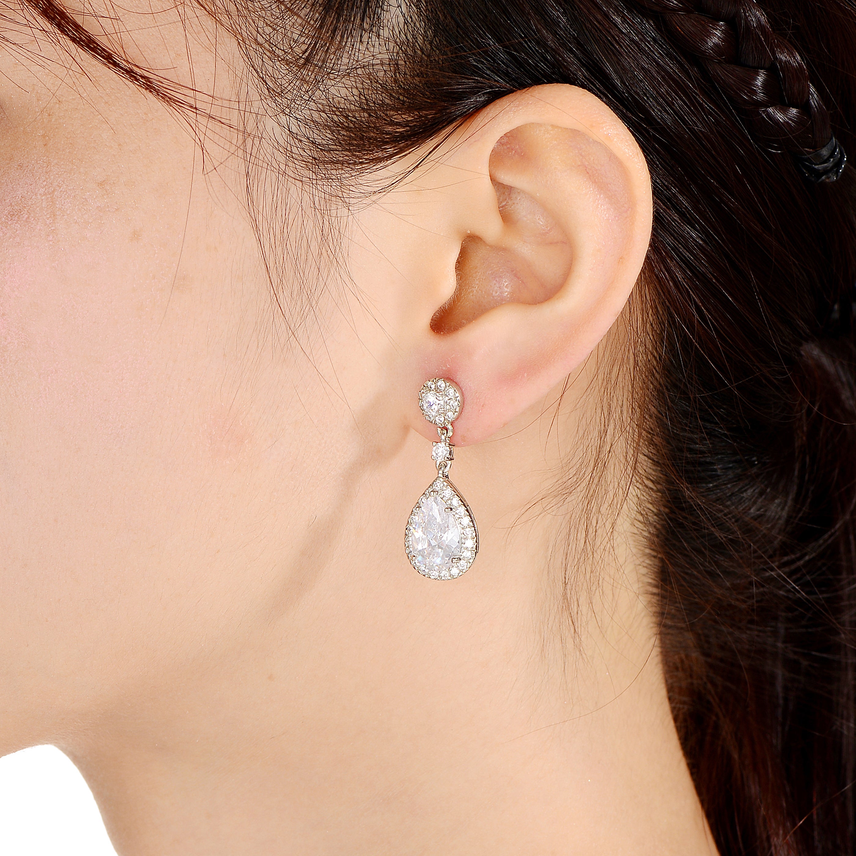 Constance Teardrop and Round Earrings GENEVIVE