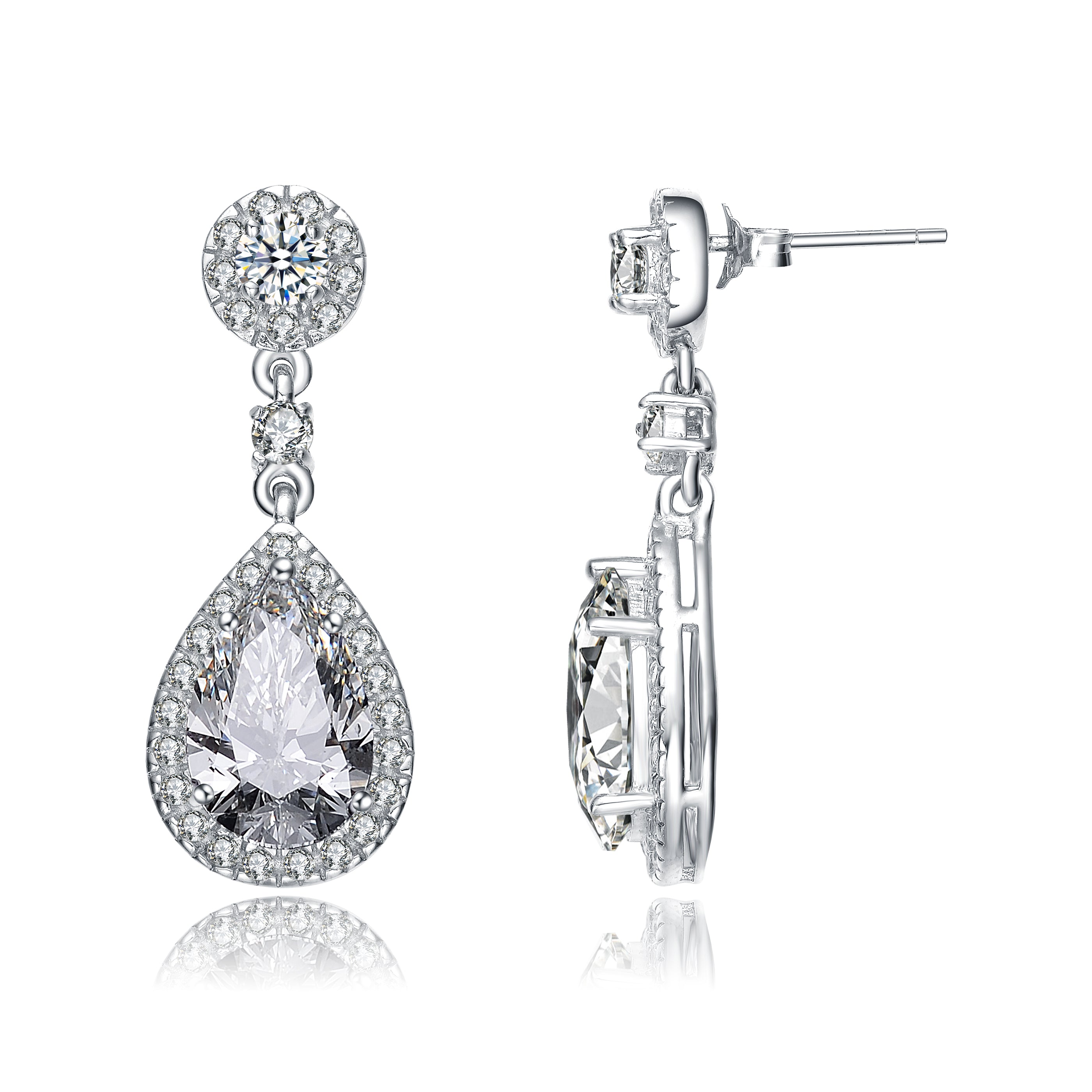 Constance Teardrop and Round Earrings GENEVIVE