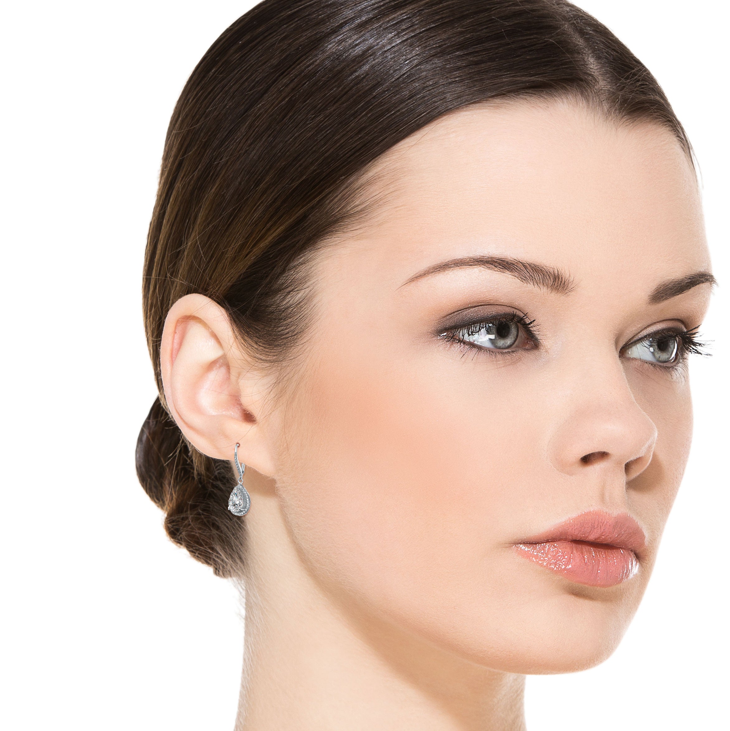 Constance Cluster Pear LeverBack Earrings GENEVIVE