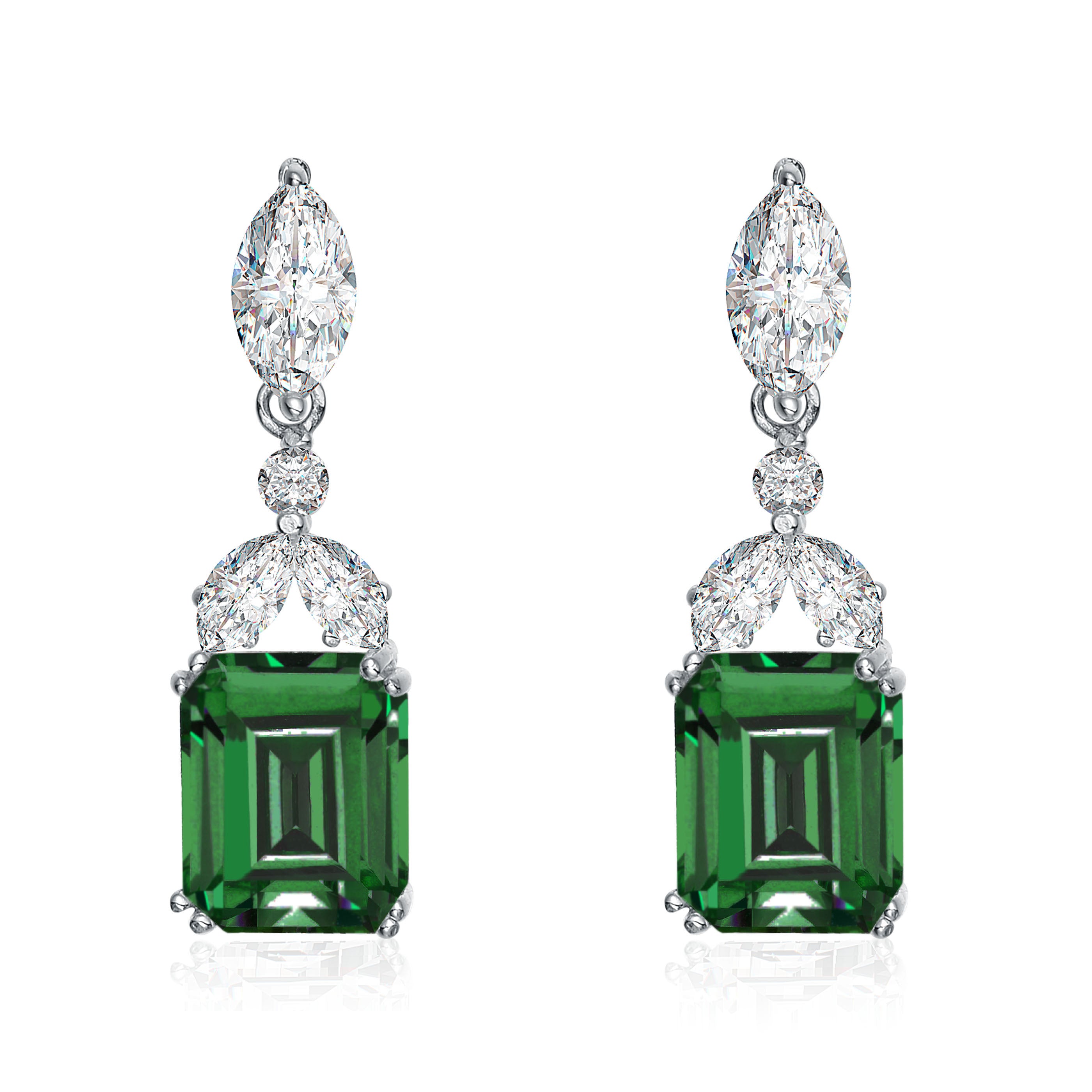 Antoinette Rectangular Drop Earrings GENEVIVE