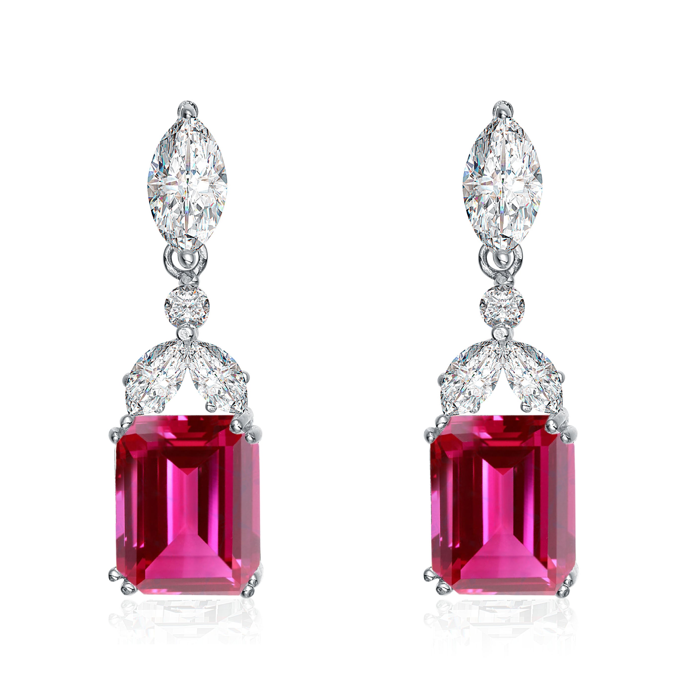 Antoinette Rectangular Drop Earrings GENEVIVE
