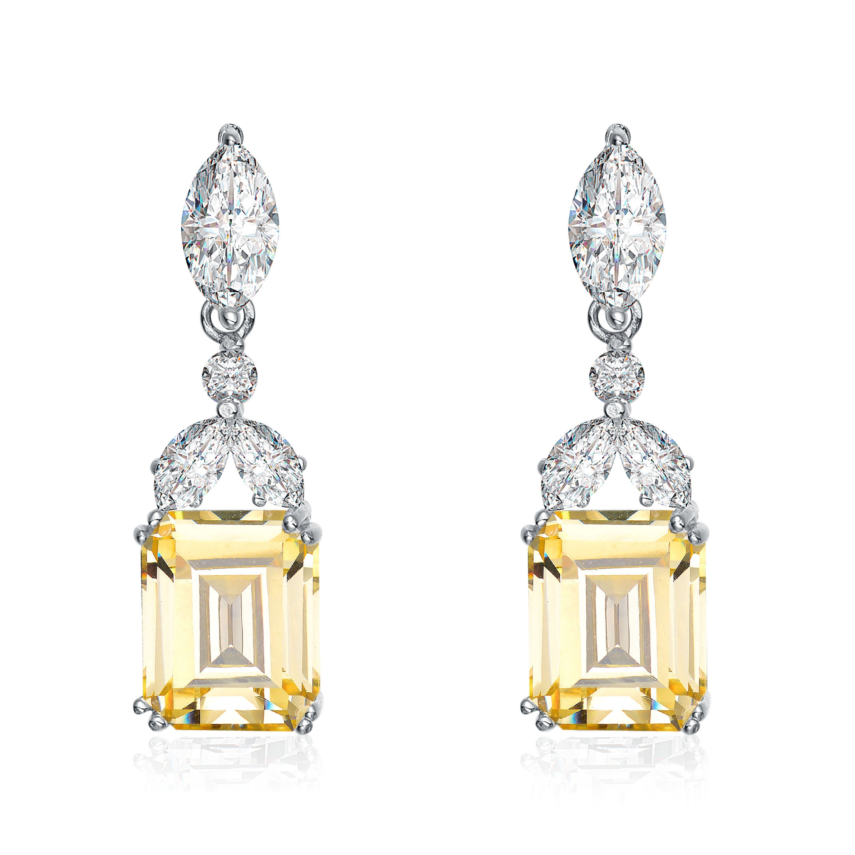 Antoinette Rectangular Drop Earrings GENEVIVE