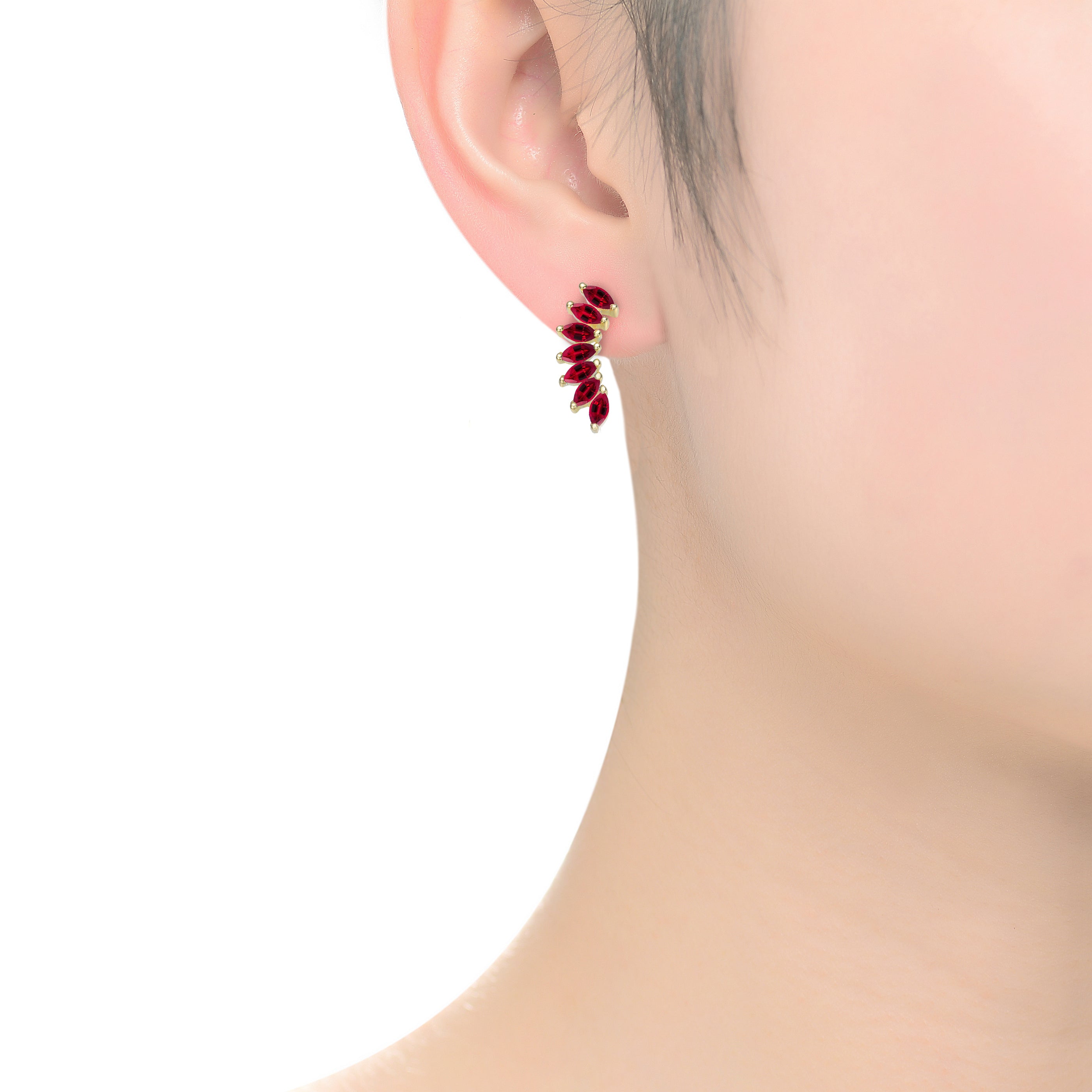 Arc-en-Ciel Rainbow cuff earrings GENEVIVE
