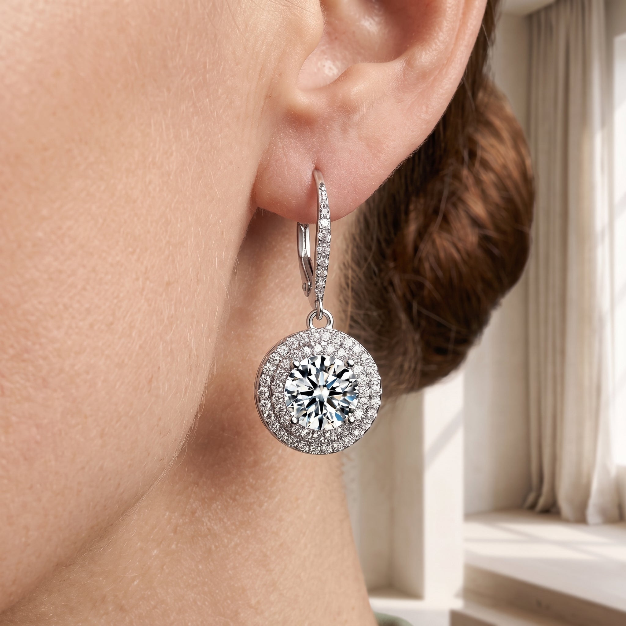 Marie Rhodium Plated Earrings Genevive